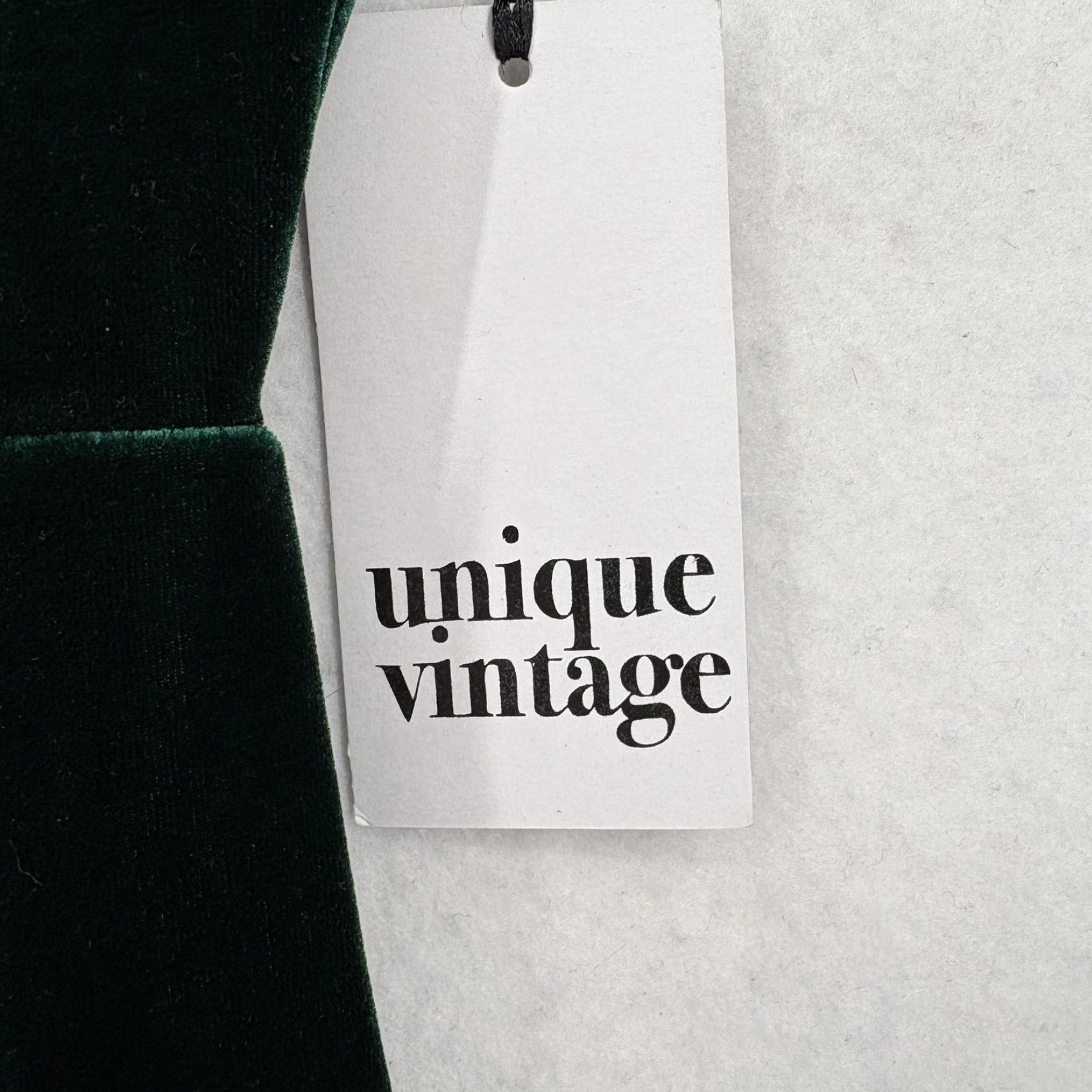 Vintage UniqueVintage Dress Womens XS/2 Green Velvet Short Sleeve Midi Pencil Party NWT Size 26" / US 2 / IT 38 - 4 Thumbnail