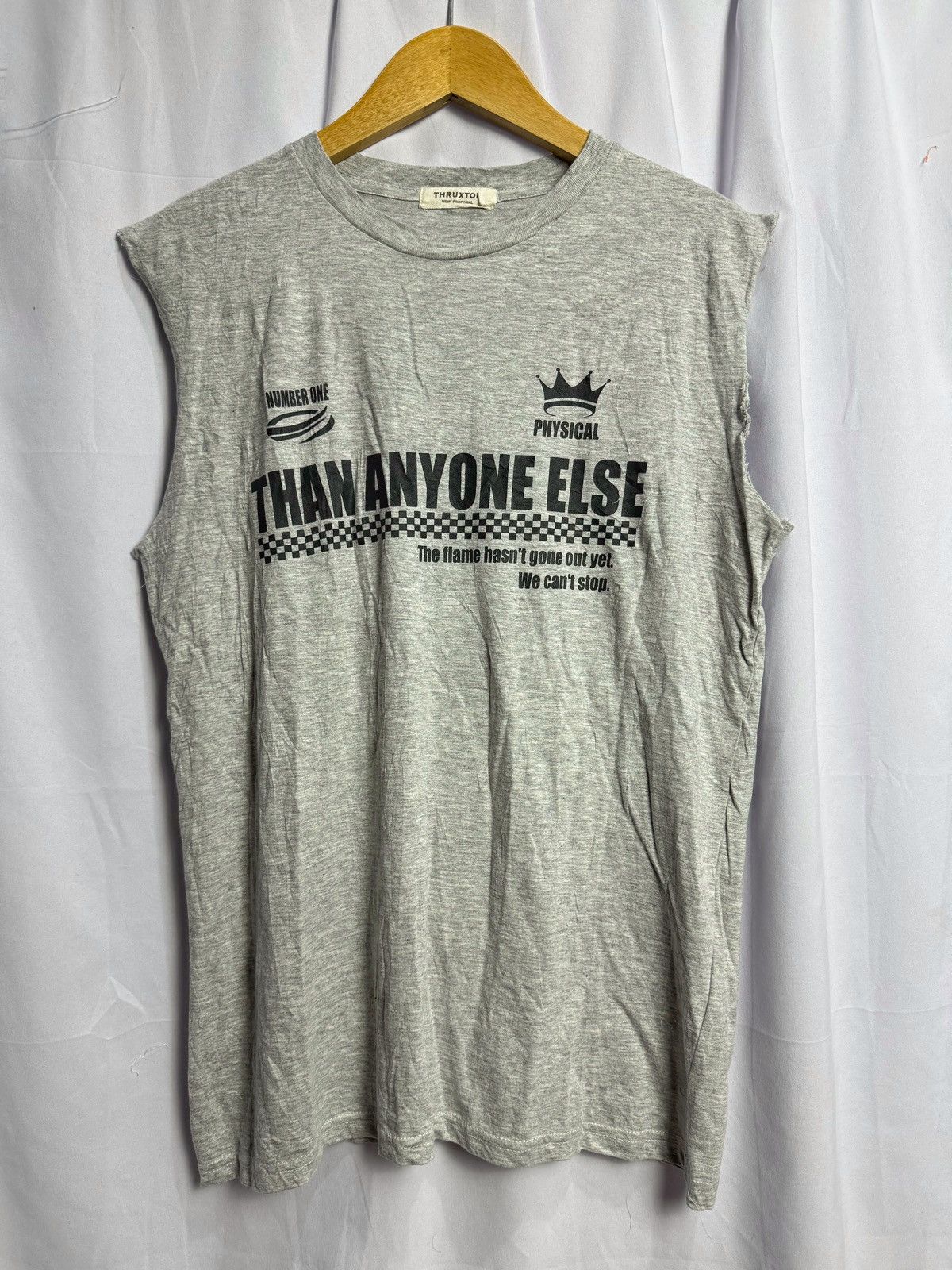If Six Was Nine × Japanese Brand × Le Grande Bleu (L.G.B.) Japanese Tank Top Poem Thruxton Size US L / EU 52-54 / 3 - 1 Thumbnail