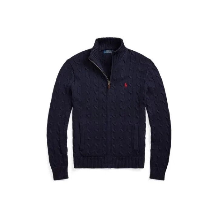 Polo Ralph Lauren Polo Ralph Lauren Men's Blue Cable-Knit Sweater Size US XL / EU 56 / 4 - 1 Thumbnail