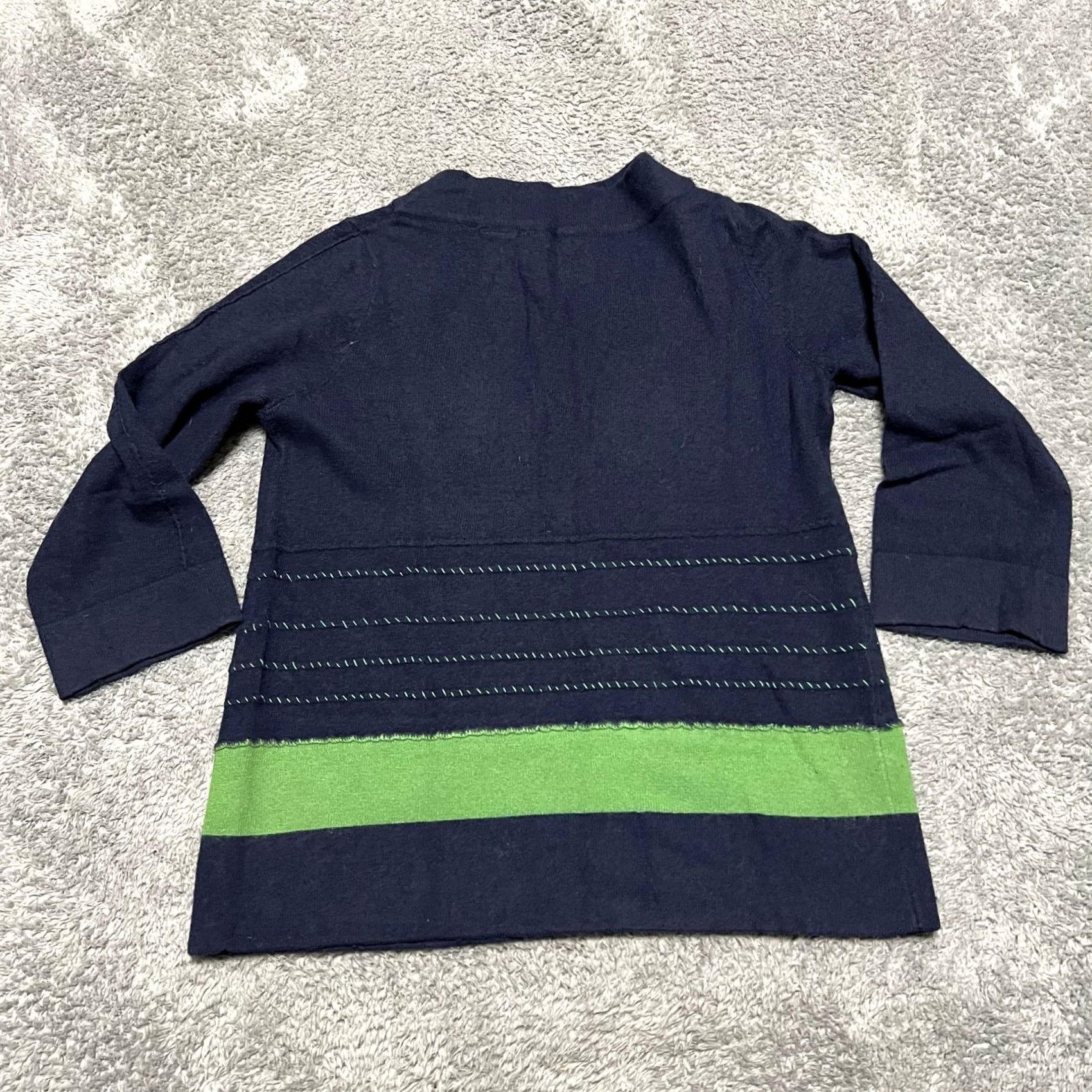 Vintage Anthropologie Field Flower Sweater Womens XS Lambswool Cashmere Blend Blue Size XS / US 0-2 / IT 36-38 - 3 Thumbnail
