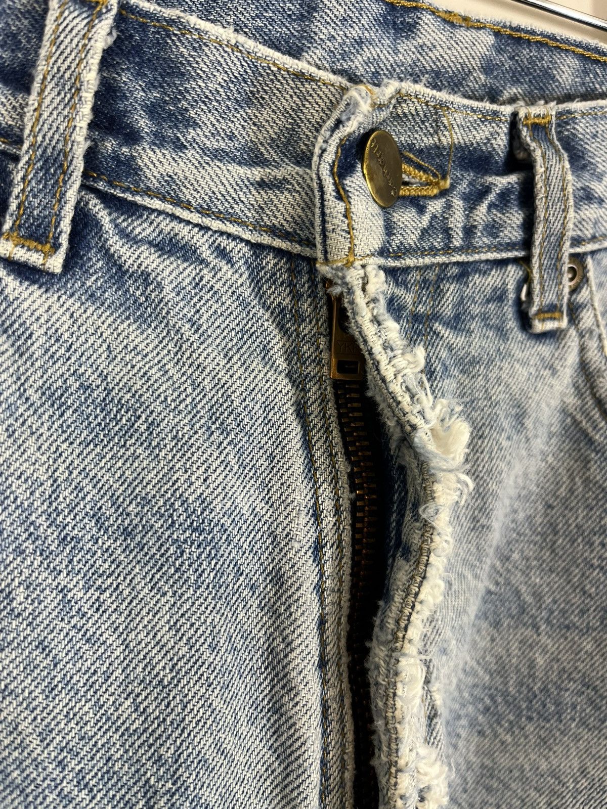 Carhartt Thrashed Patched Flannel Lined Distressed Jeans Size US 32 / EU 48 - 13 Thumbnail