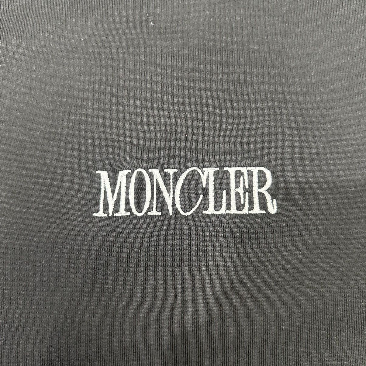 Moncler Moncler Black Logo Sweatshirt Size US XL / EU 56 / 4 - 2 Thumbnail