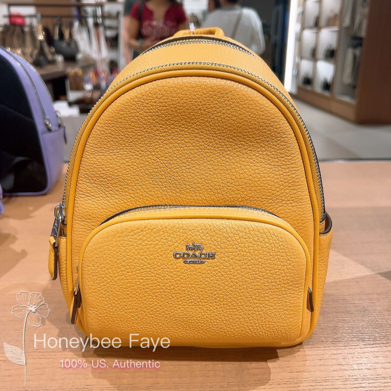 image of Coach Mini Court Backpack Cr284 in Silver/Honeycomb, Women's