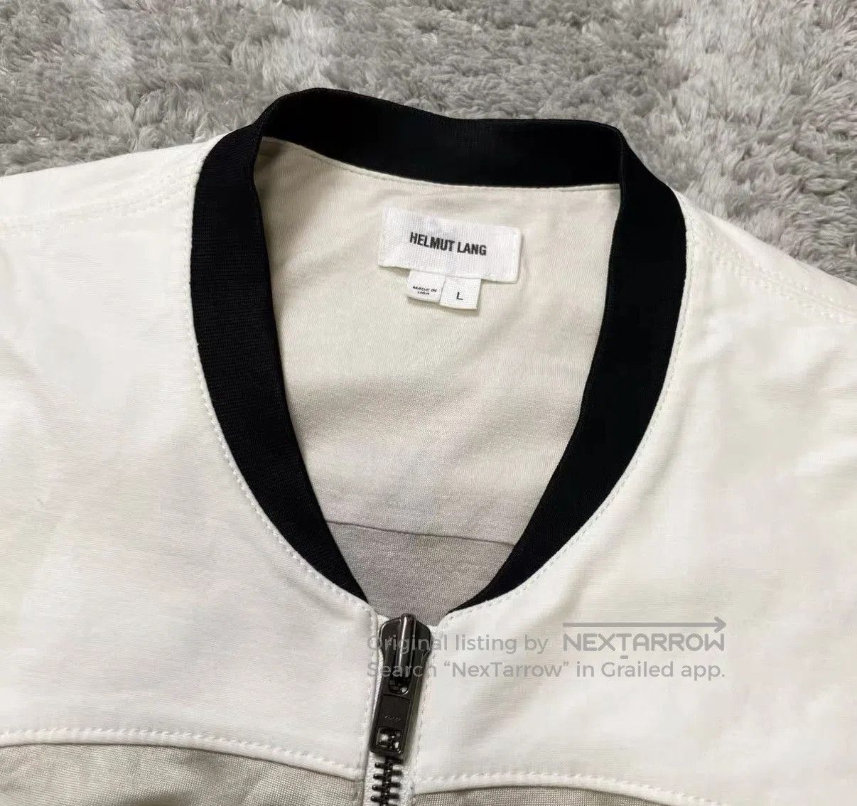 Helmut Lang White Color Block Zip. Size US L / EU 52-54 / 3 - 3 Thumbnail