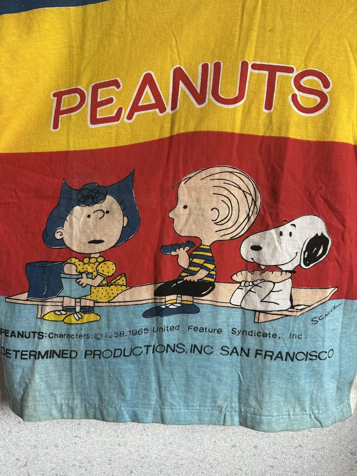 Peanuts × Vintage SUPER RARE Vintage 60s Peanuts Fullprint BPT01 Size US M / EU 48-50 / 2 - 2 Thumbnail
