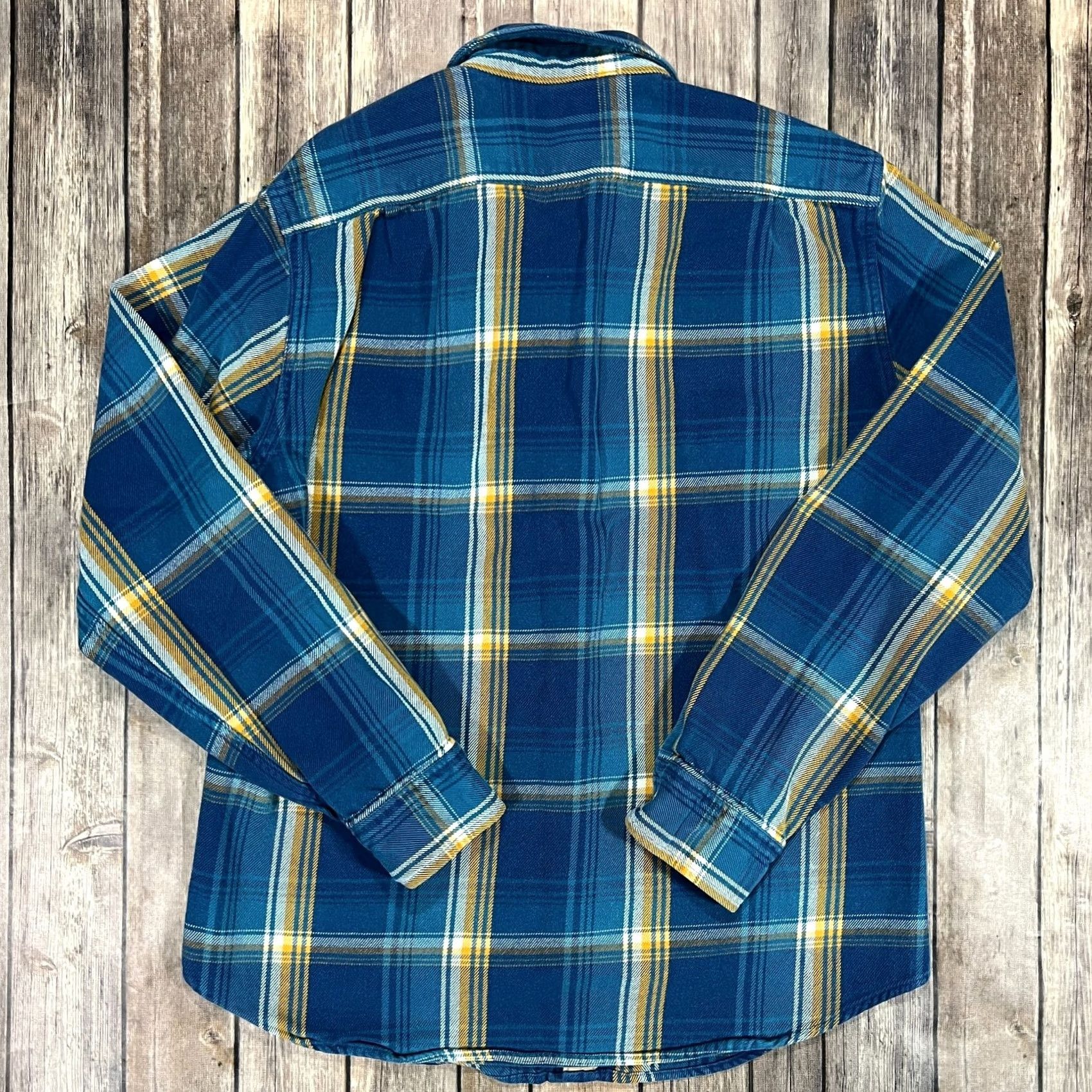 Wallace & Barnes Wallace & Barnes Flannel Long Sleeve Button Shirt Medium Men Blue Plaid Size US M / EU 48-50 / 2 - 2 Thumbnail