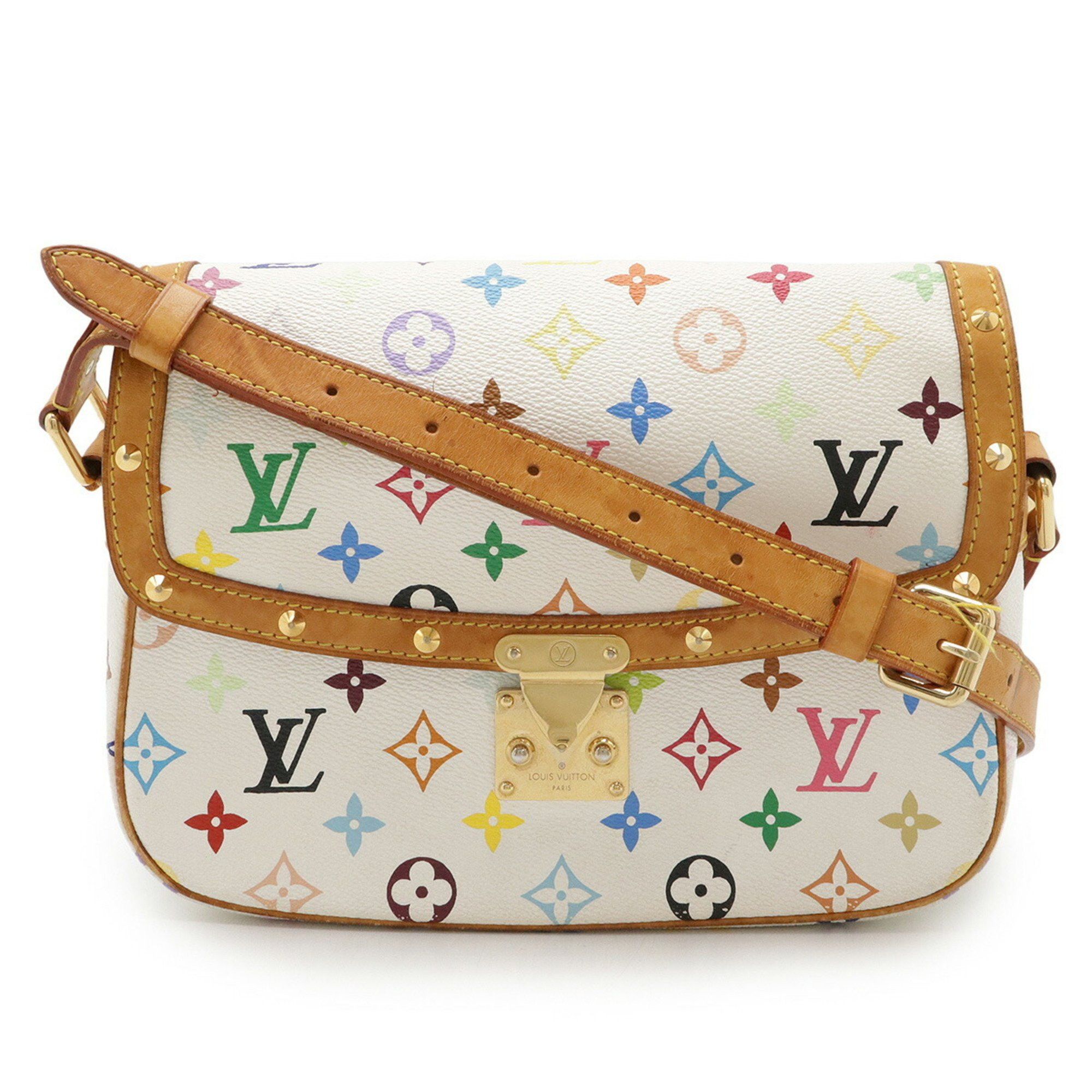 Louis Vuitton Monogram Multicolor Sologne Shoulder Bag Blanc White M92661, Women's
