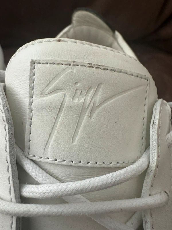 Giuseppe Zanotti Giuseppe Zanotti White Leather Low-Top Zip Sneakers, c.2010s Size US 10 / EU 43 - 6 Thumbnail