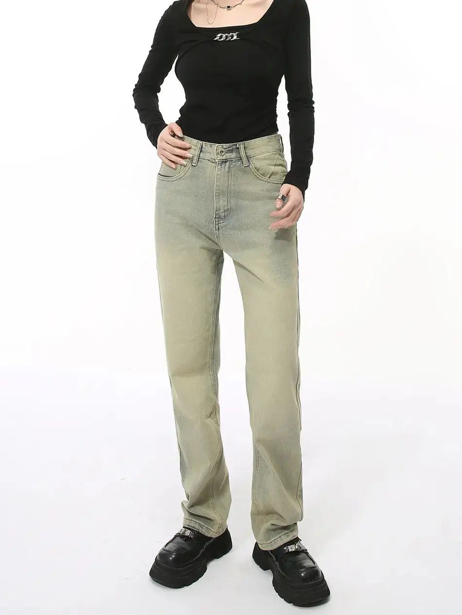 Japanese Brand Retro loose straight leg casual jeans Size US 30 / EU 46 - 6 Thumbnail