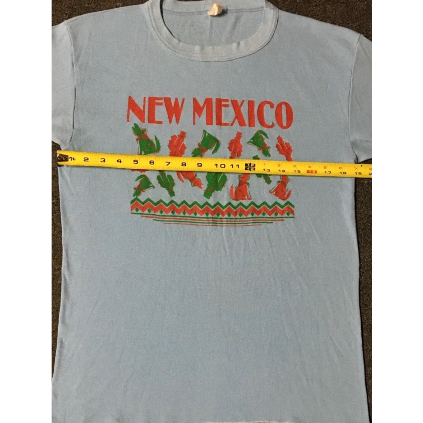 Vintage VINTAGE New Mexico Coyote Shirt M USA Sun 70s 80s Art Grunge Cowboy Biker Western Southwestern USA Shirt Mens Blue Abstract Spellout Size US M / EU 48-50 / 2 - 6 Thumbnail