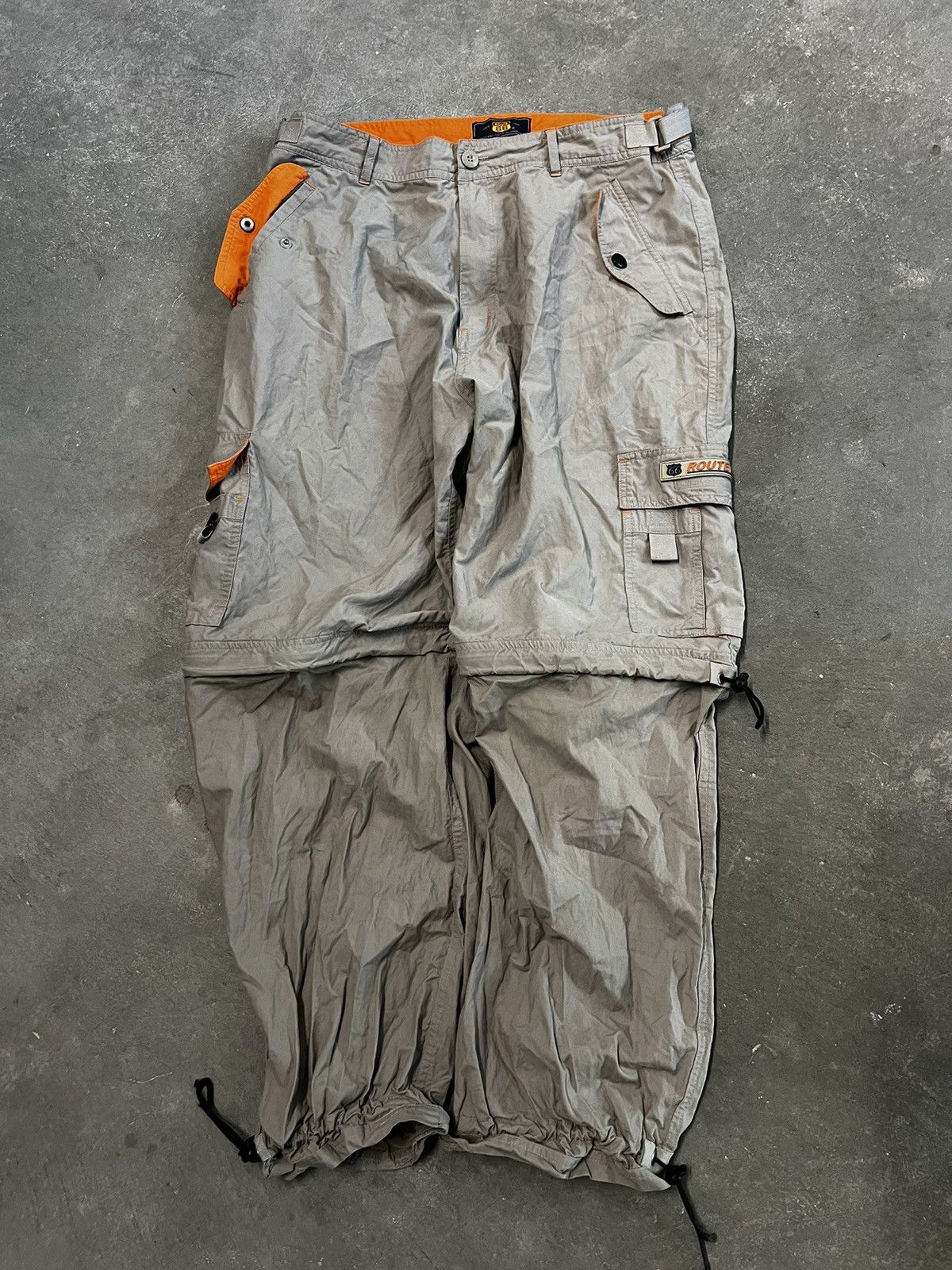 Route 66 Vintage Route 66 Khaki Cargo detachable pants Grailed