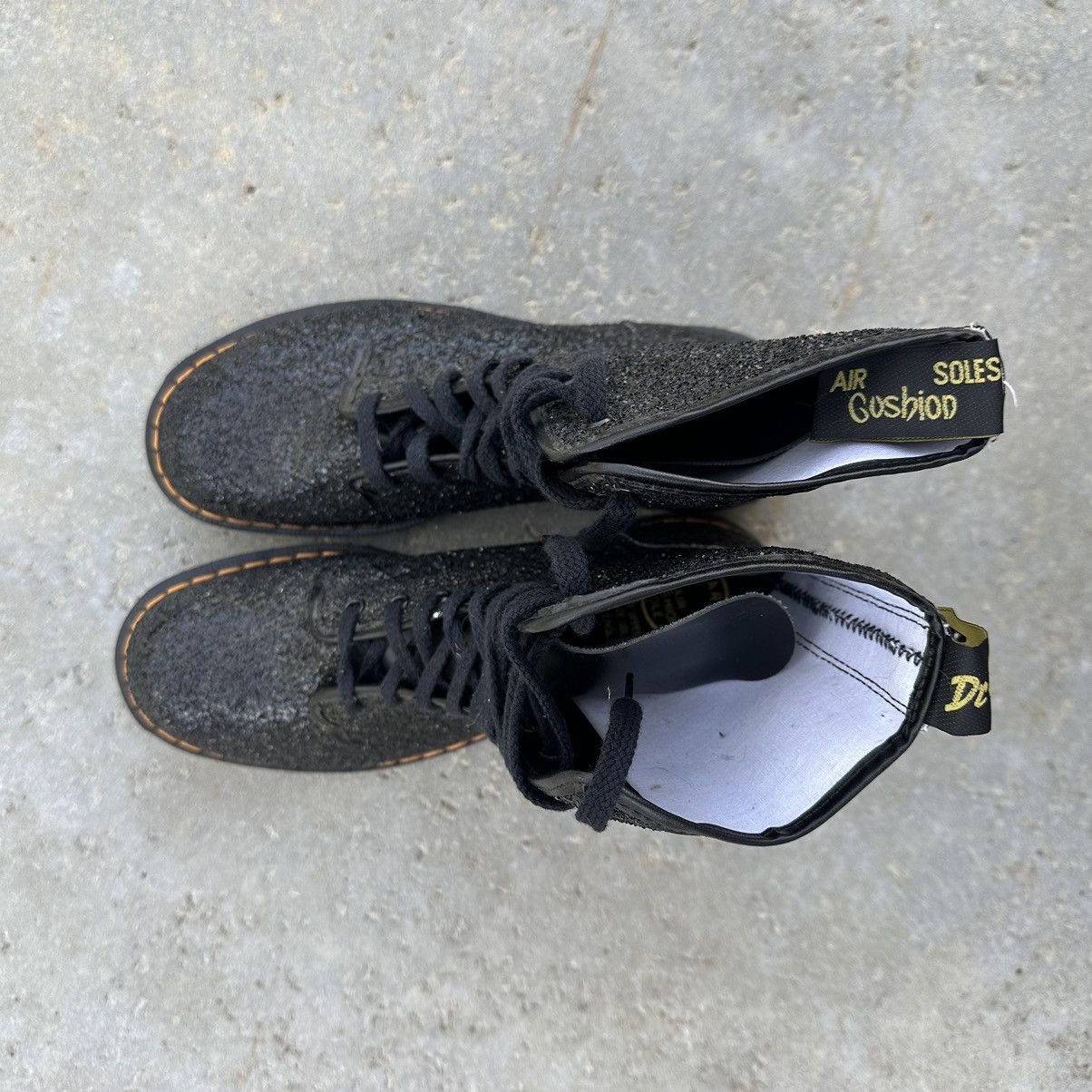 Dr. Martens VTG Dr Martens England Made Black Glitter Rock Boots Size US 8 / EU 41 - 4 Thumbnail