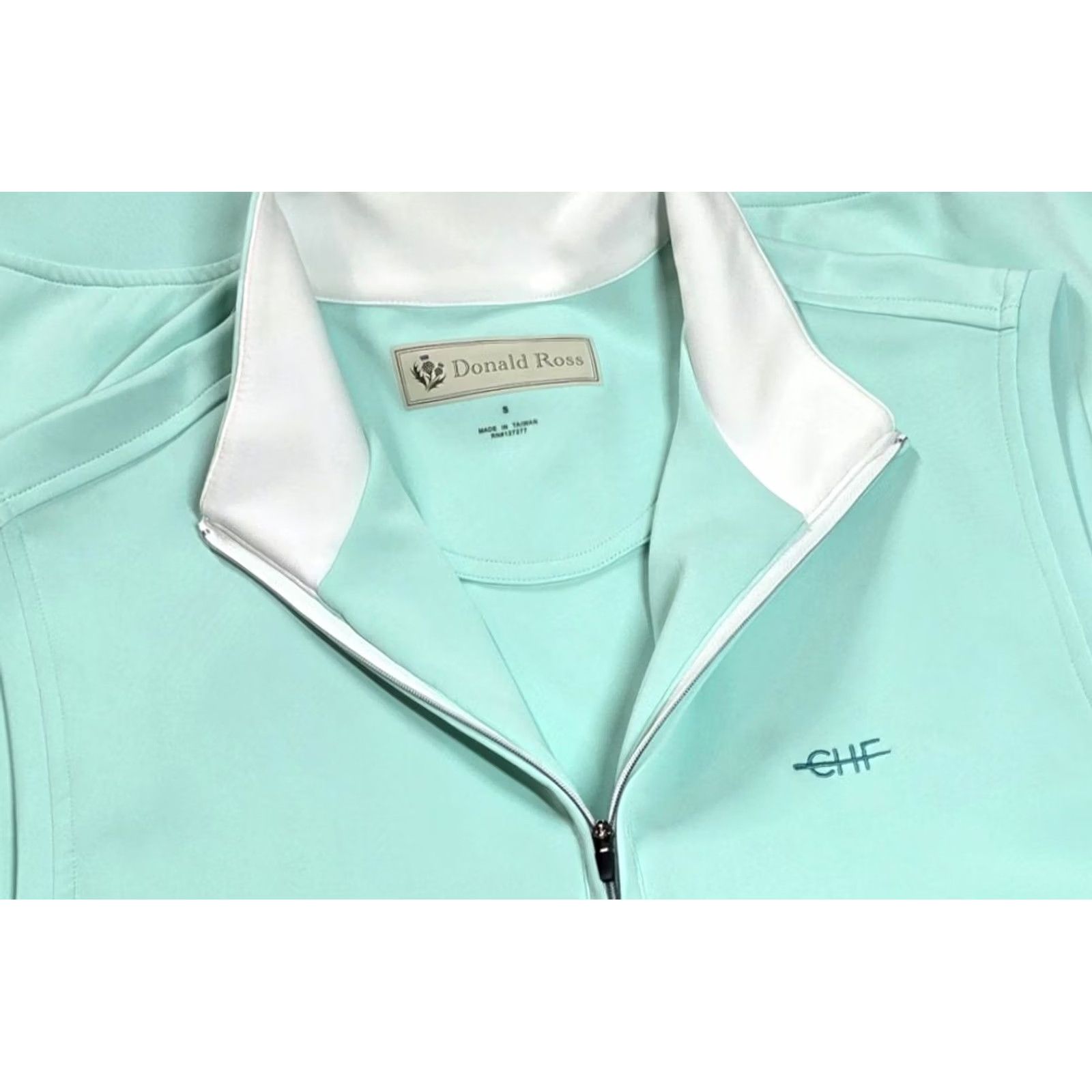 Logo 7 VINTAGE Golf Vest Performance 1/2 Zip Mint Green Soft Cool Sz Small CHF Logo Donald Ross Size US S / EU 44-46 / 1 - 2 Thumbnail