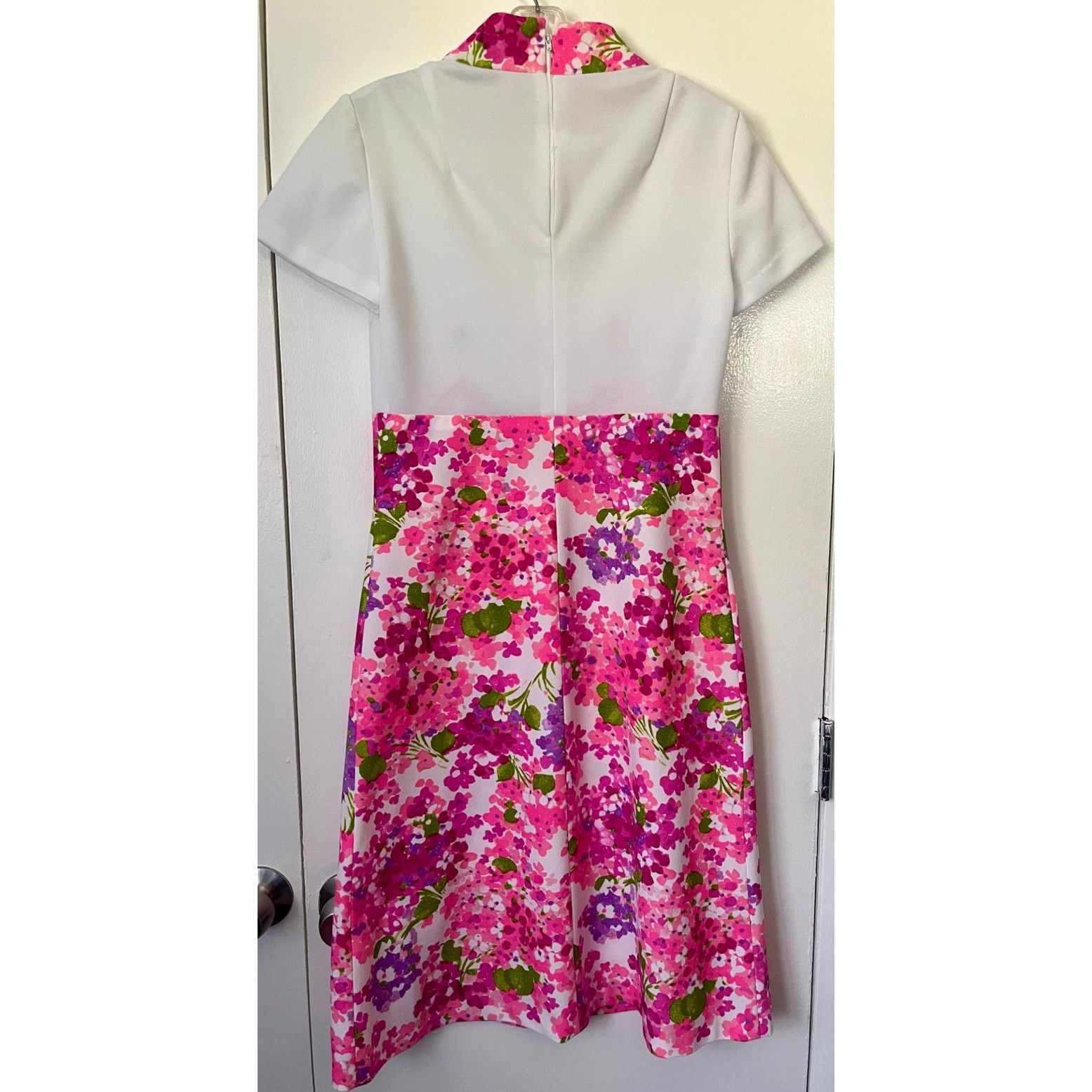 Vintage Vintage 60’s White Pink Flower Power Dress XS Small Groovy Size XS / US 0-2 / IT 36-38 - 2 Thumbnail