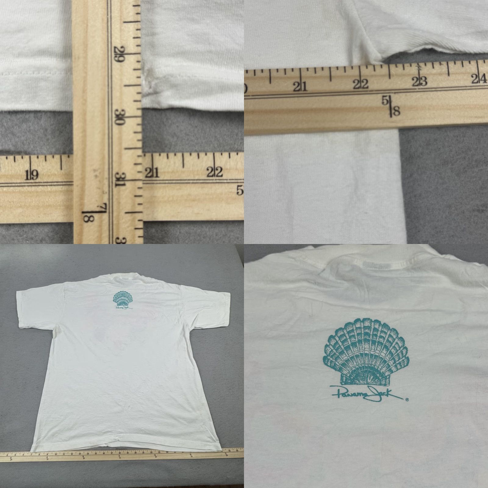 Panama Jack VINTAGE Panama Jack Shirt Mens XL White Seashell Glitter Graphic Made USA 90s Size US XL / EU 56 / 4 - 8 Thumbnail