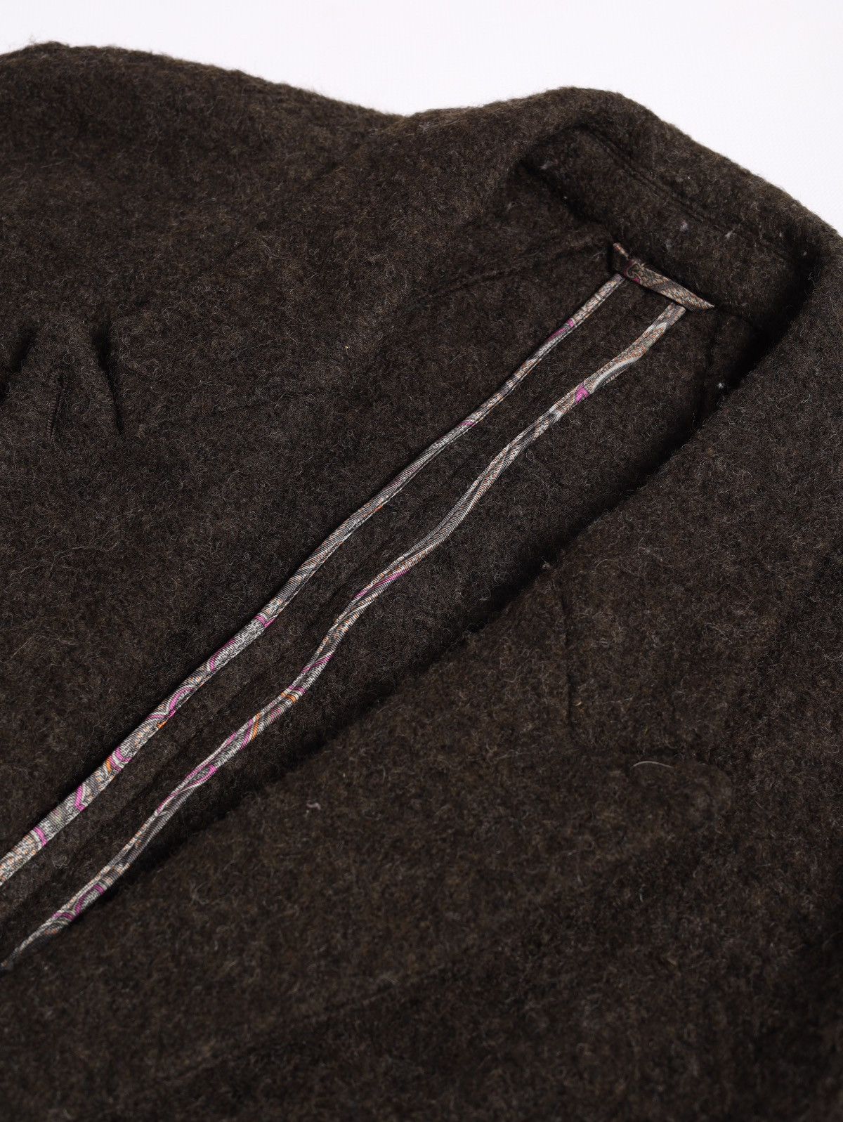 Etro Etro Milano Lana Wool Long Coat Brown Khaki Olive Jacket Size US M / EU 48-50 / 2 - 9 Thumbnail