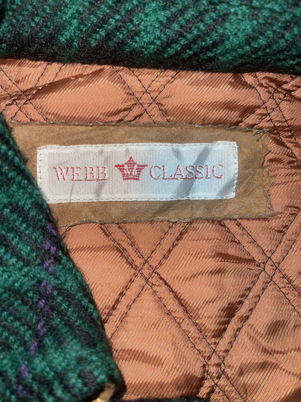Vintage VINTAGE Webb Classic Plaid Jacket Suede Shoulder Japan Made Size US M / EU 48-50 / 2 - 3 Thumbnail