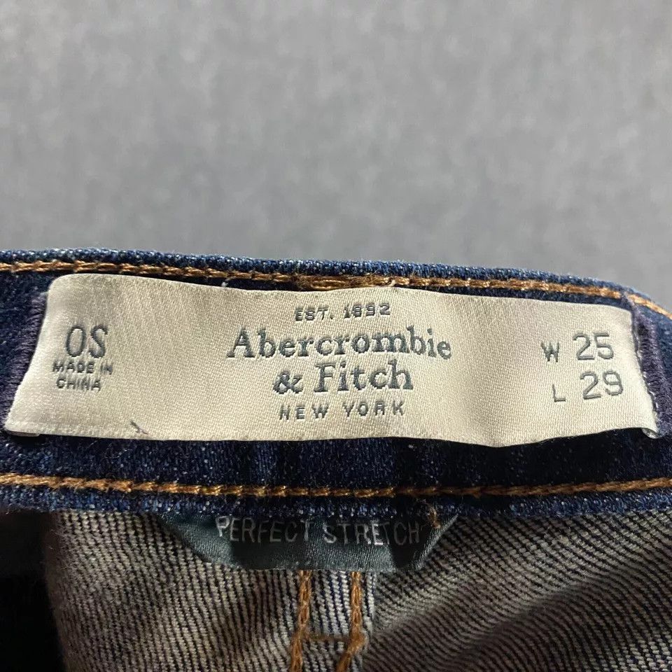 Abercrombie & Fitch Abercrombie & Fitch Jeans Women's 0S Brett Dark Wash 25x29 Size 25" / US 0 / IT 36 - 7 Thumbnail