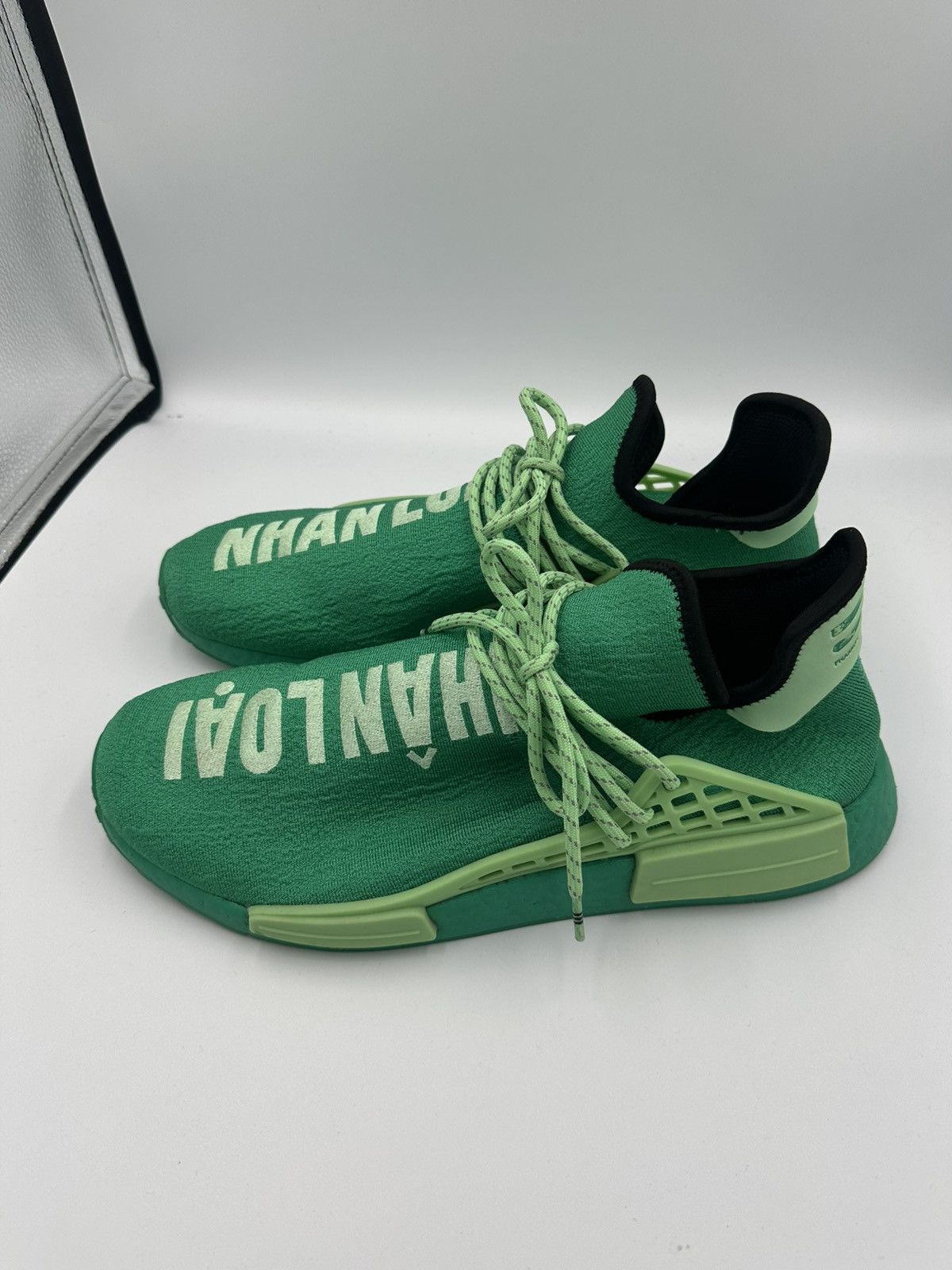 Adidas × Pharrell adidas NMD Hu Pharrell Green Complexland Size US 13 / EU 46 - 4 Thumbnail