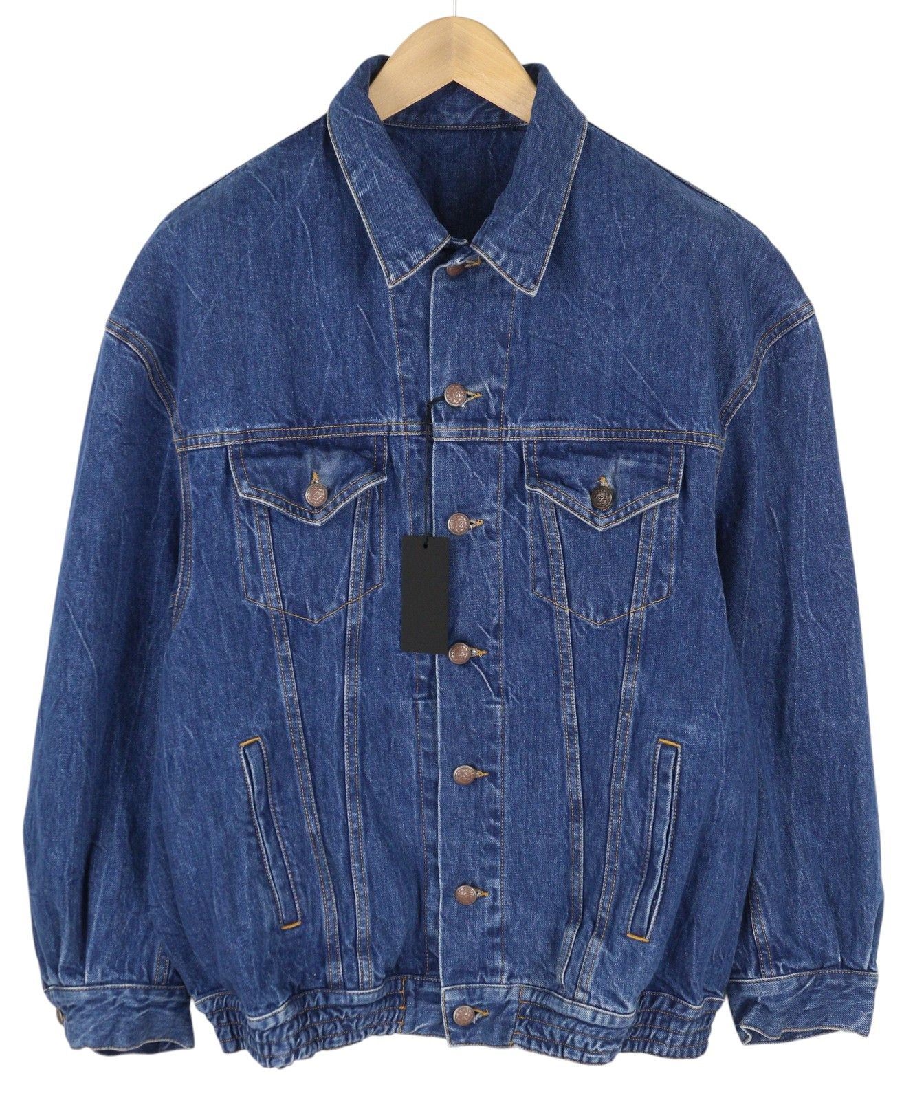 R13 CINCHED WAIST DENIM TRUCKER M Kelly Tex Blue 86161 Size M / US 6-8 / IT 42-44 - 1 Thumbnail