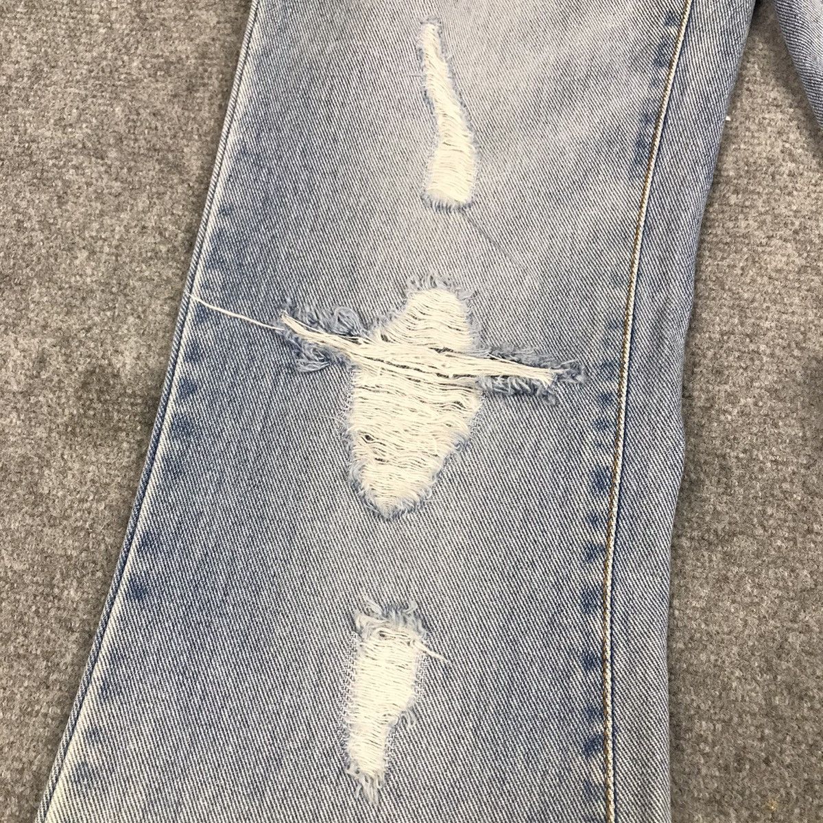 If Six Was Nine × Japanese Brand Flare Jeans boot cut distressed denim Ngni brand japan pants Size 27" / US 4 / IT 40 - 5 Thumbnail