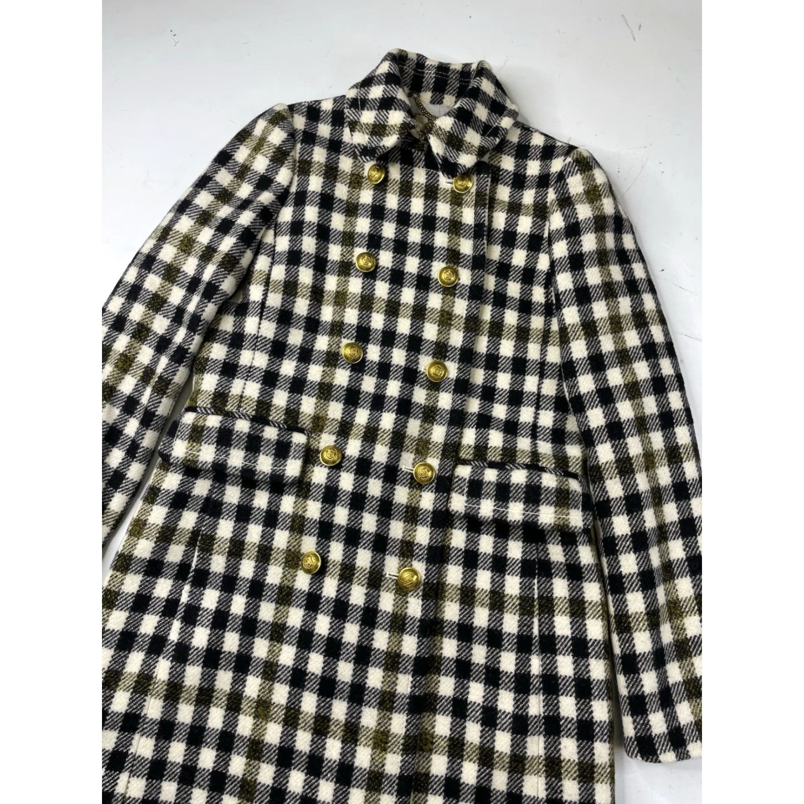 J.Crew J.CREW Plaid Wool Coat Long 100% Wool Multicolor 0 Women’s Size 0 Buttons Metal Pea Coat Modern Style Size XS / US 0-2 / IT 36-38 - 5 Thumbnail
