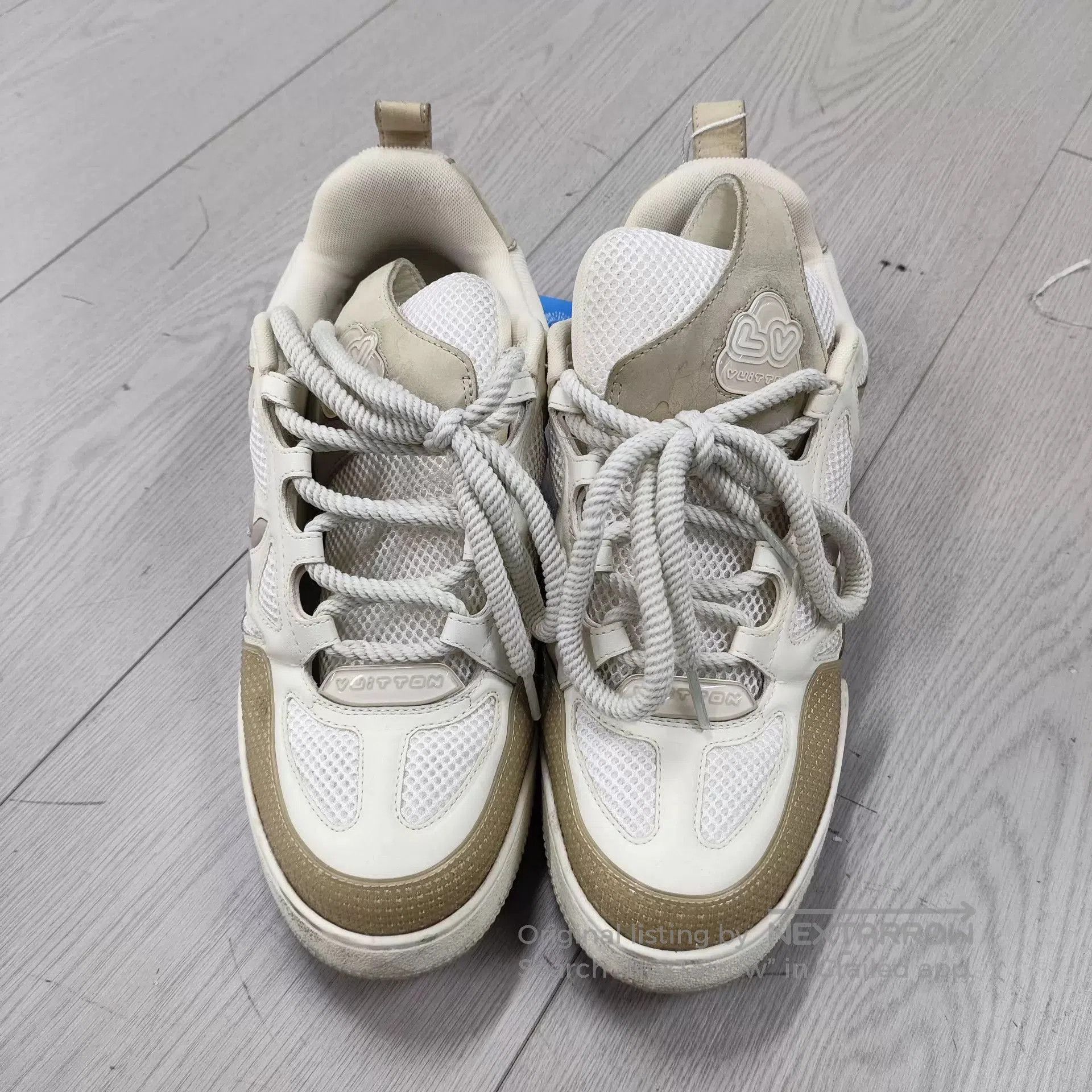 Louis Vuitton Beige Lowtop Sneakers . Size US 8 / EU 41 - 1 Thumbnail