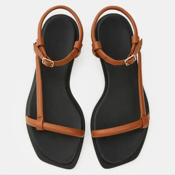 Lafayette 148 LAFAYETTE148 Copper Calfskin Leather City Sandals - US8.5 Size US 8.5 / IT 38.5 - 10 Thumbnail