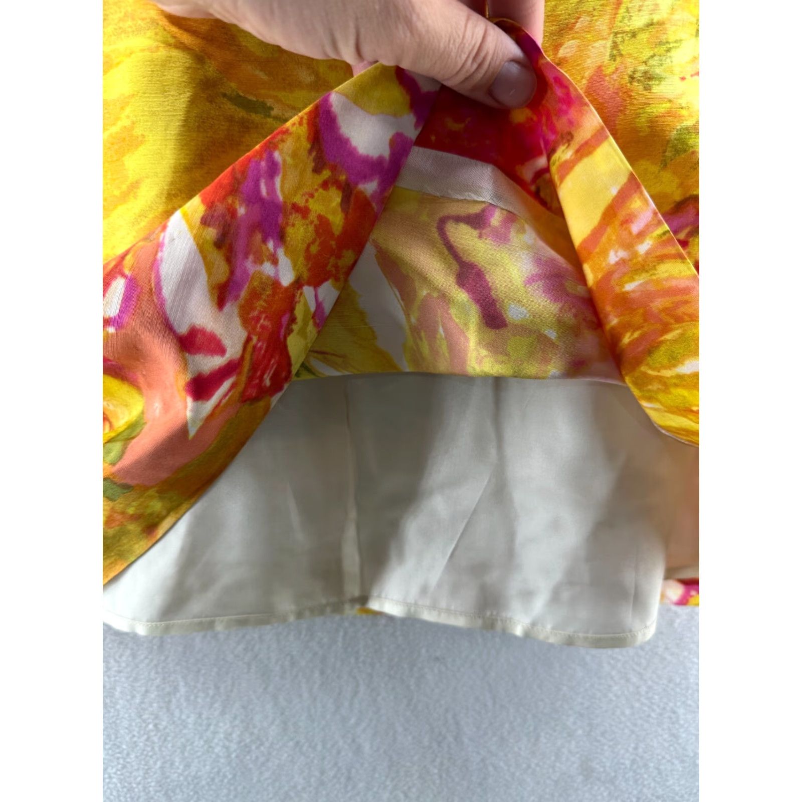 J.Crew J.Crew Dress Mini Strapless Silk Yellow Floral Size 4 Women Party Cocktail Vintage No Size S / US 4 / IT 40 - 5 Thumbnail