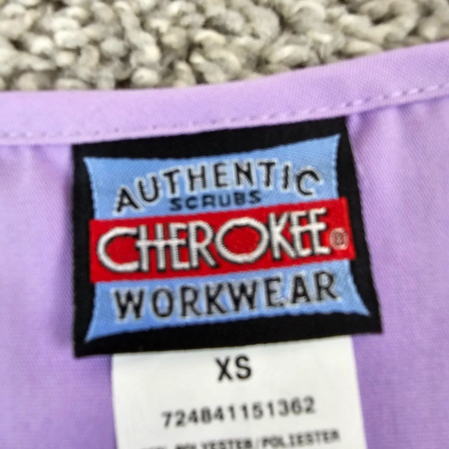 Cherokee VINTAGE Cherokee Women's Scrub Top XS Purple Medical Uniform Nurse Comfort Pockets NWT Size XS / US 0-2 / IT 36-38 - 5 Thumbnail