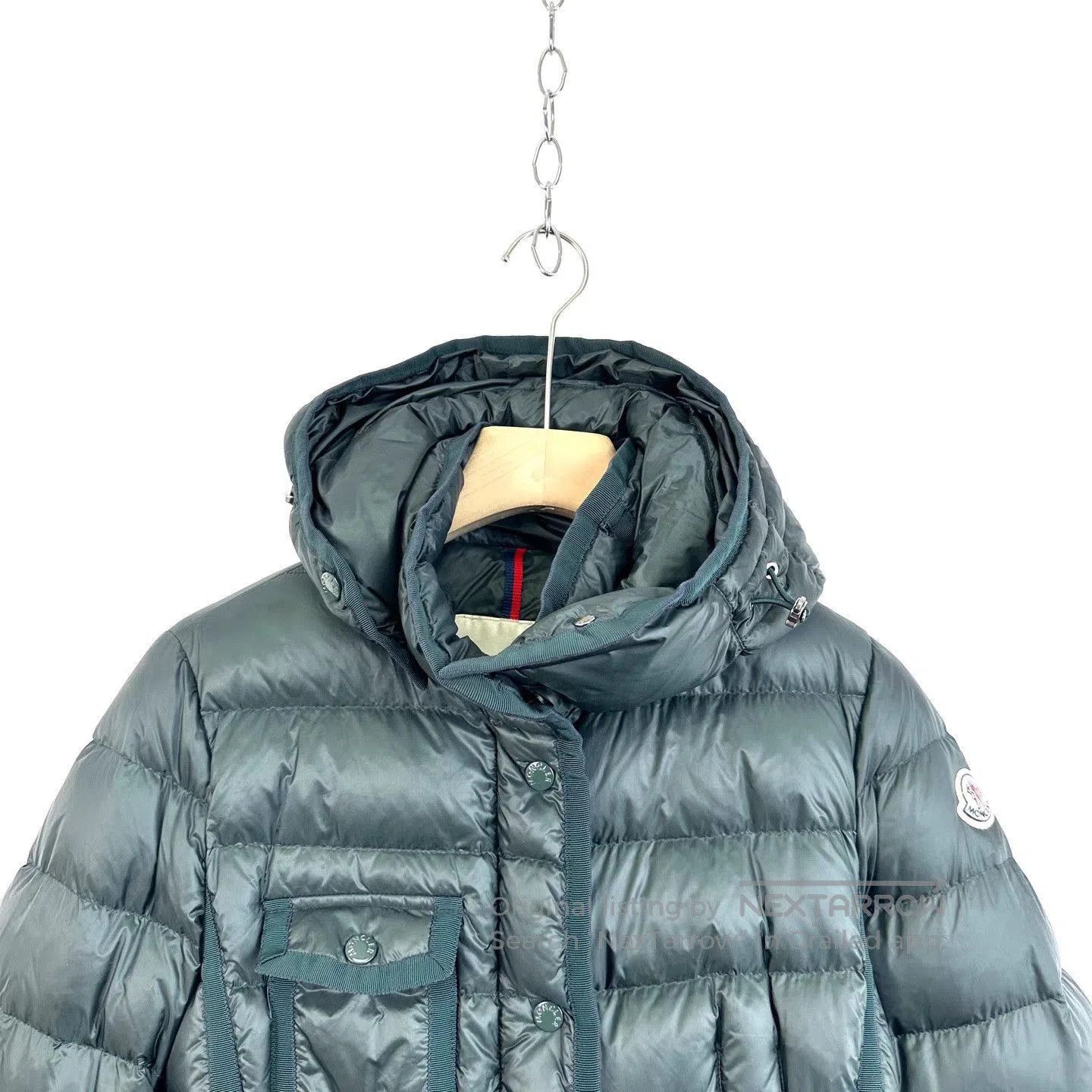 Moncler Green Puffer Coat with Hood, Size S. Size US S / EU 44-46 / 1 - 3 Thumbnail