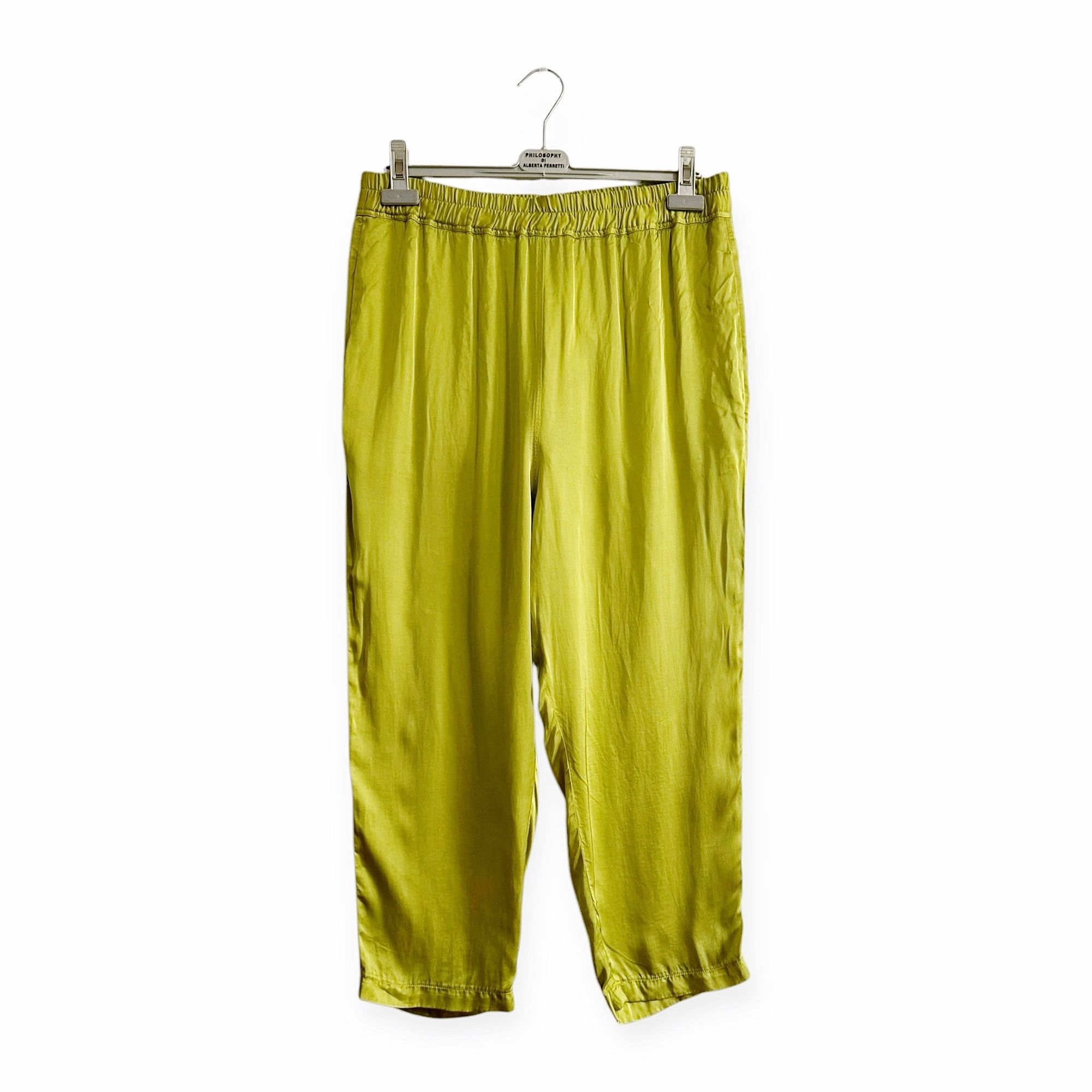 Nili Lotan Nili Lotan Safi Rayon Pant In Kiwi, Size L, Color Yellow, N Size 32" / US 10 / IT 46 - 1 Thumbnail