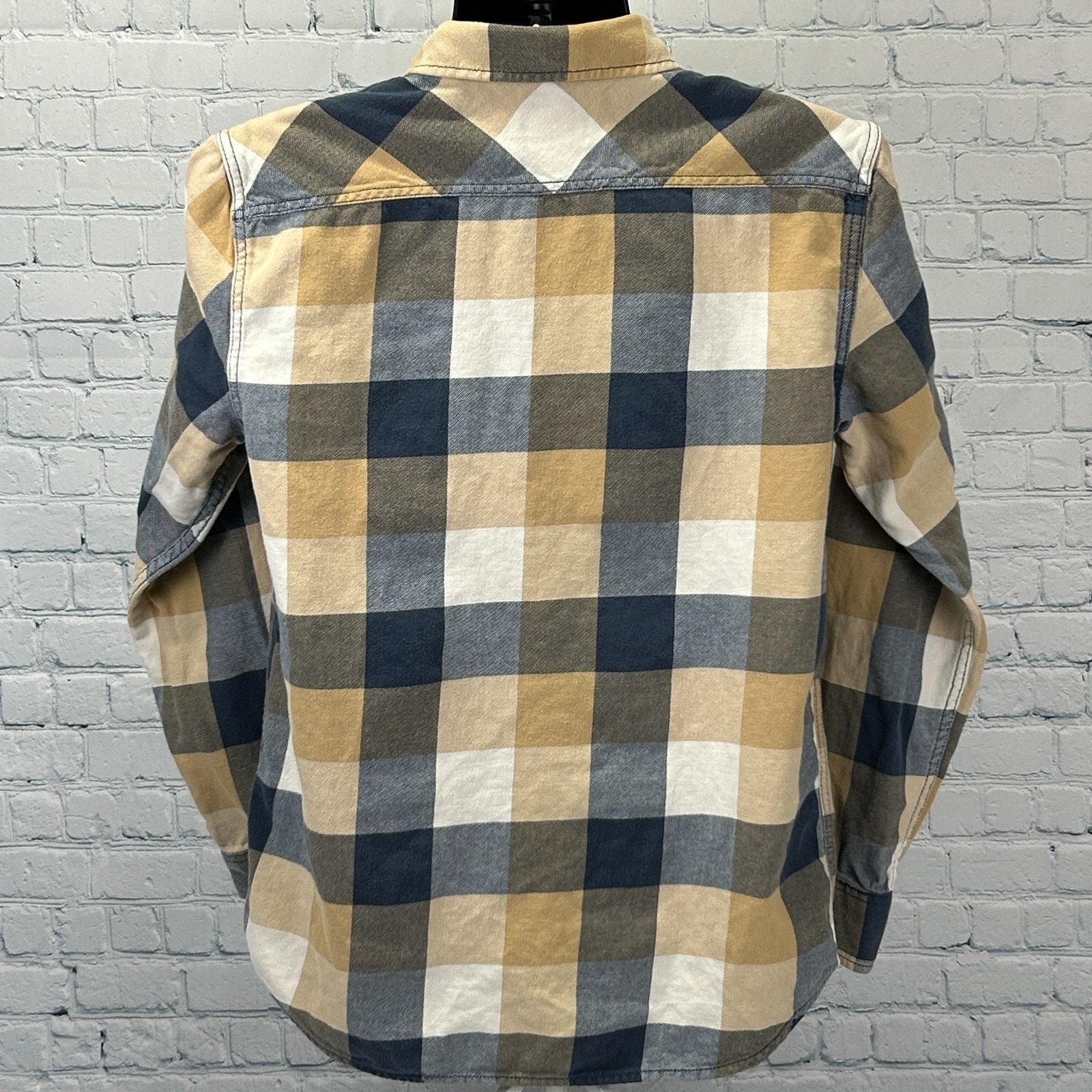 Vans Vans Flannel Button Front Shirt Beige Check Plaid L Large Size US L / EU 52-54 / 3 - 3 Thumbnail