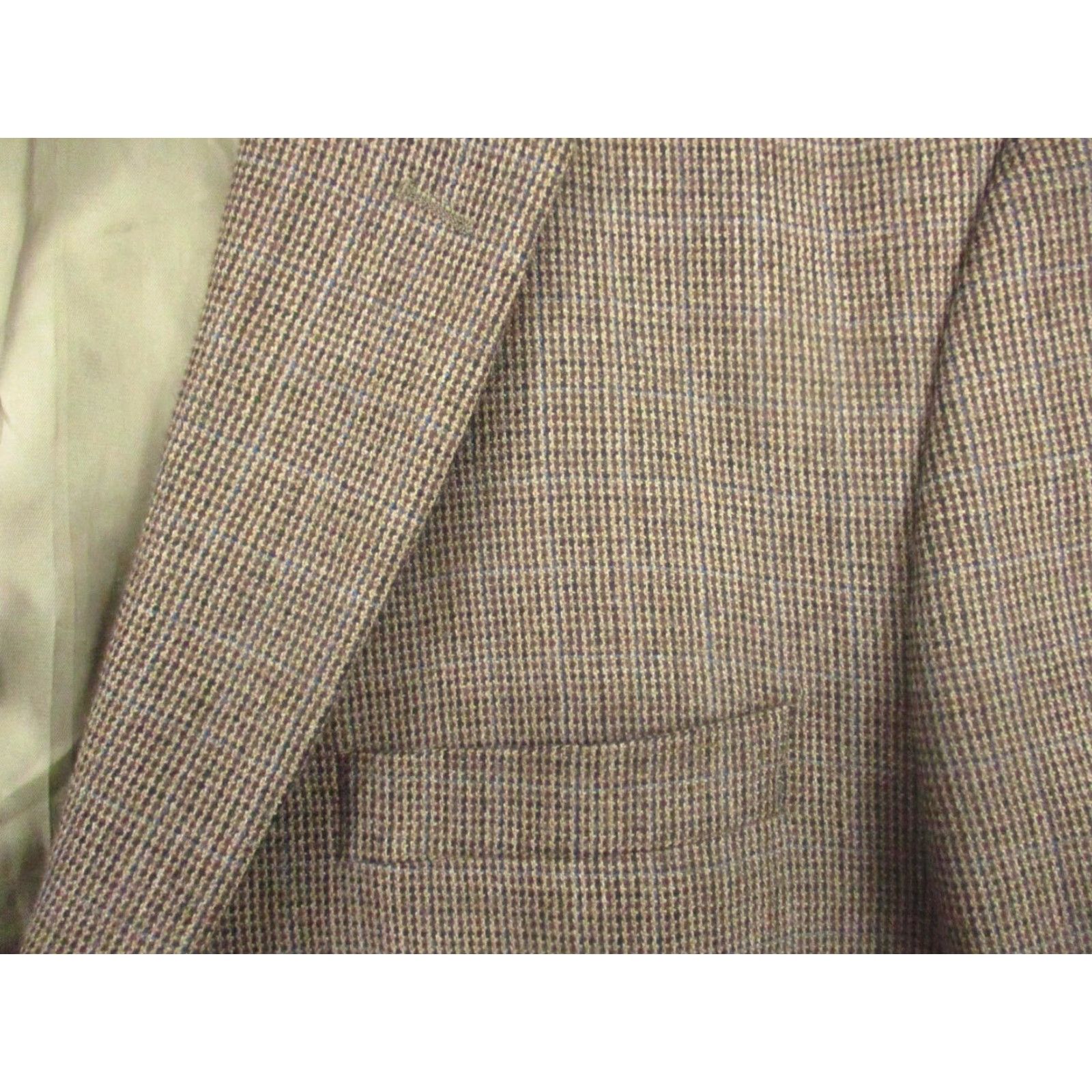 Ralph Lauren LAUREN RALPH LAUREN Sport Jacket Blazer Herringbone Wool Tweed Brown 46R Mens Regular Notch Lapel Two-Button Four-Button Vintage-Style? Size 46R - 2 Thumbnail