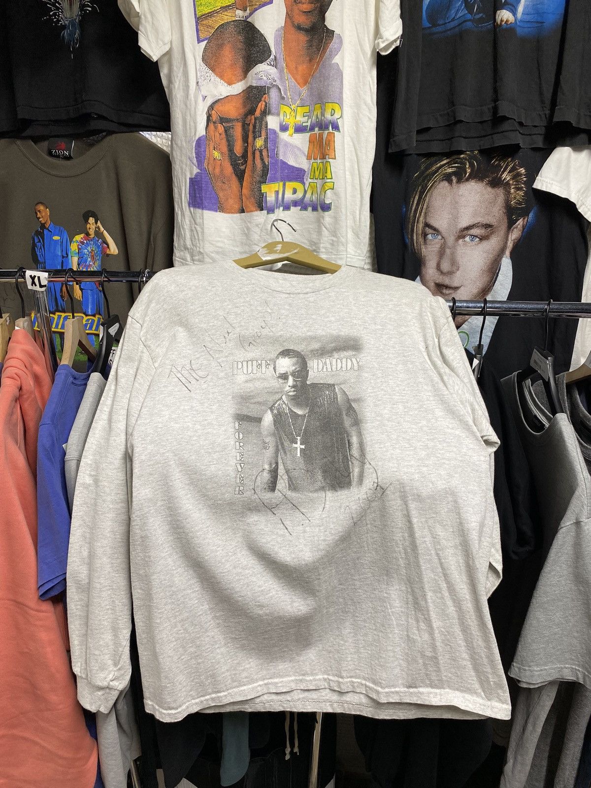 Rap Tees × Vintage Vintage P Diddy Rare Puff Daddy Autographed Tee 