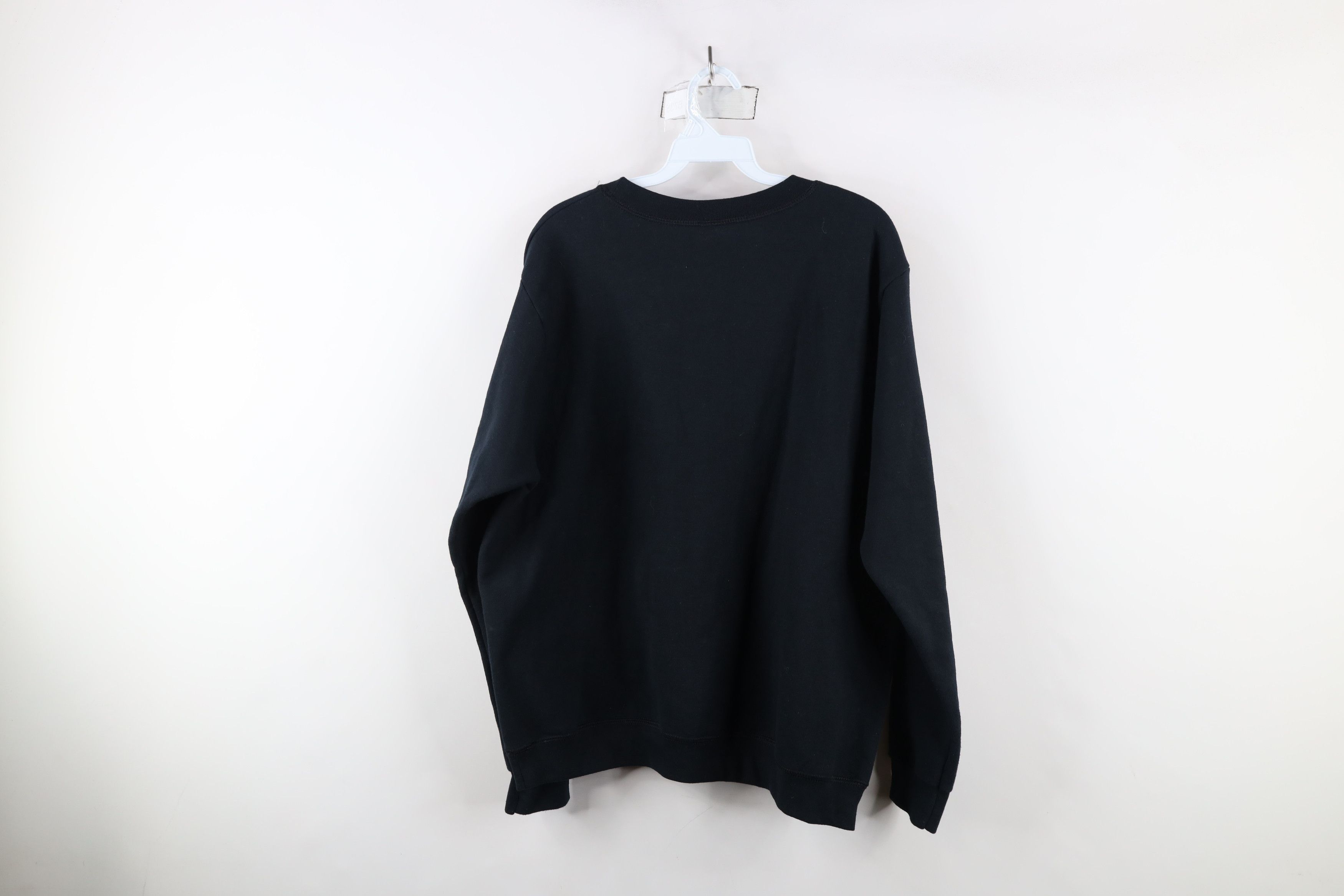 Vintage Vintage 90s Streetwear Faded Blank Crewneck Sweatshirt Black Size US L / EU 52-54 / 3 - 9 Thumbnail