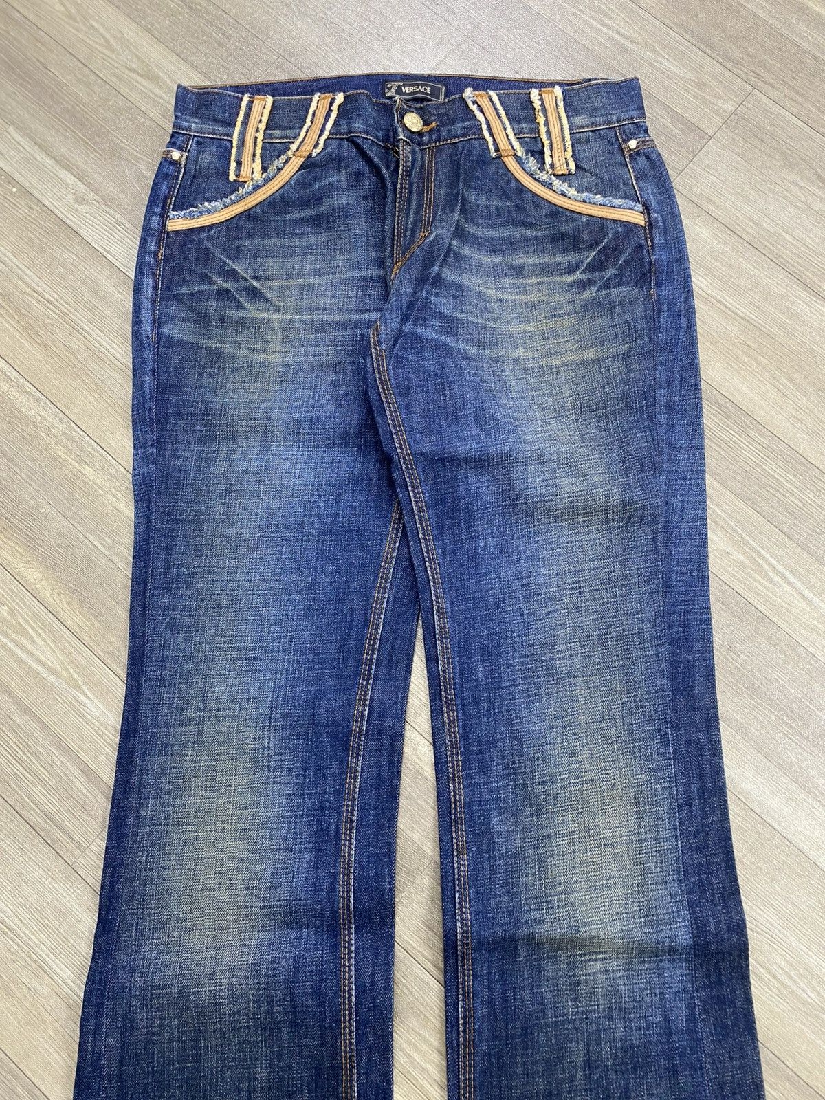 Versace Vintage Versace Washed Bootcut Flared Jeans Italian Designer Size US 31 - 2 Thumbnail