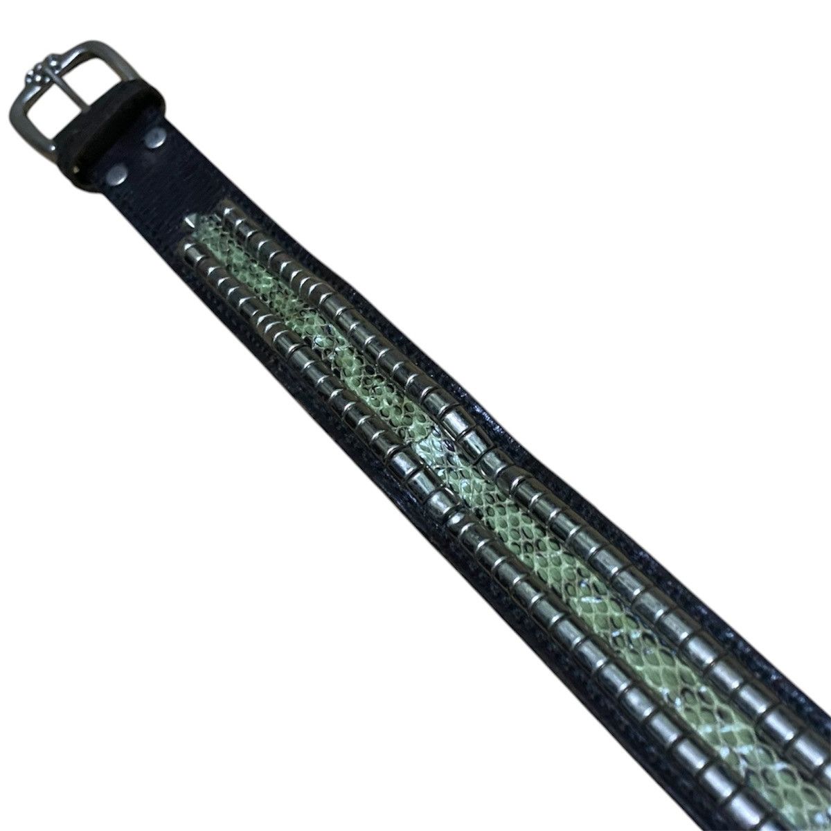 Tornado Mart TORNADO MART WESTERN BUCKLE SNAKESKIN STUDDET BELT Size ONE SIZE - 9 Thumbnail