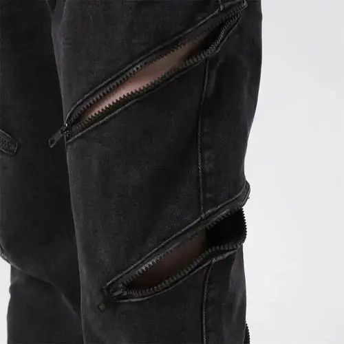 Designer × Japanese Brand × Vintage zipper utility faded flared jeans Size US 30 / EU 46 - 2 Thumbnail