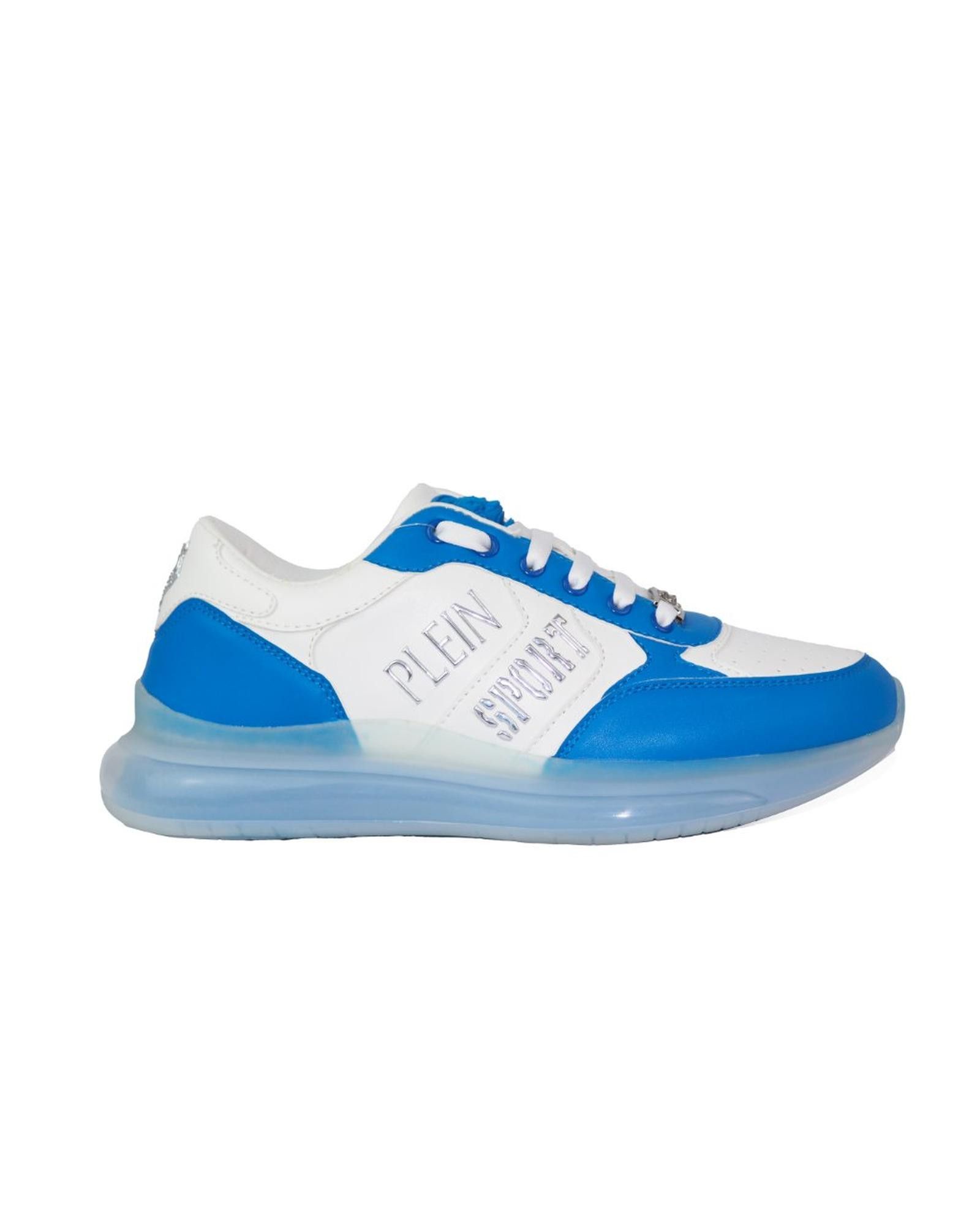 image of Philipp Plein Rubber Sole Synthetic Sneakers in Blue, Men's (Size 11)