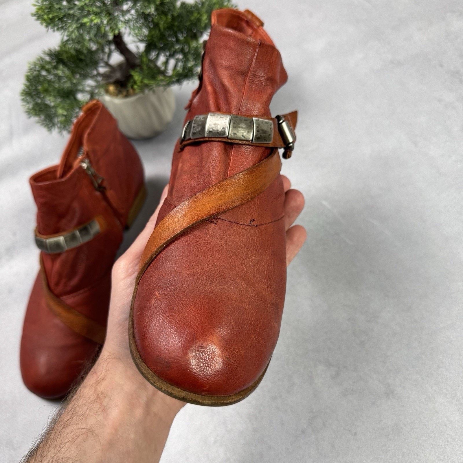Vintage A.S.98 Airstep Booties Leather Vintage Handmade Rock Size US 10 / IT 40 - 14 Thumbnail