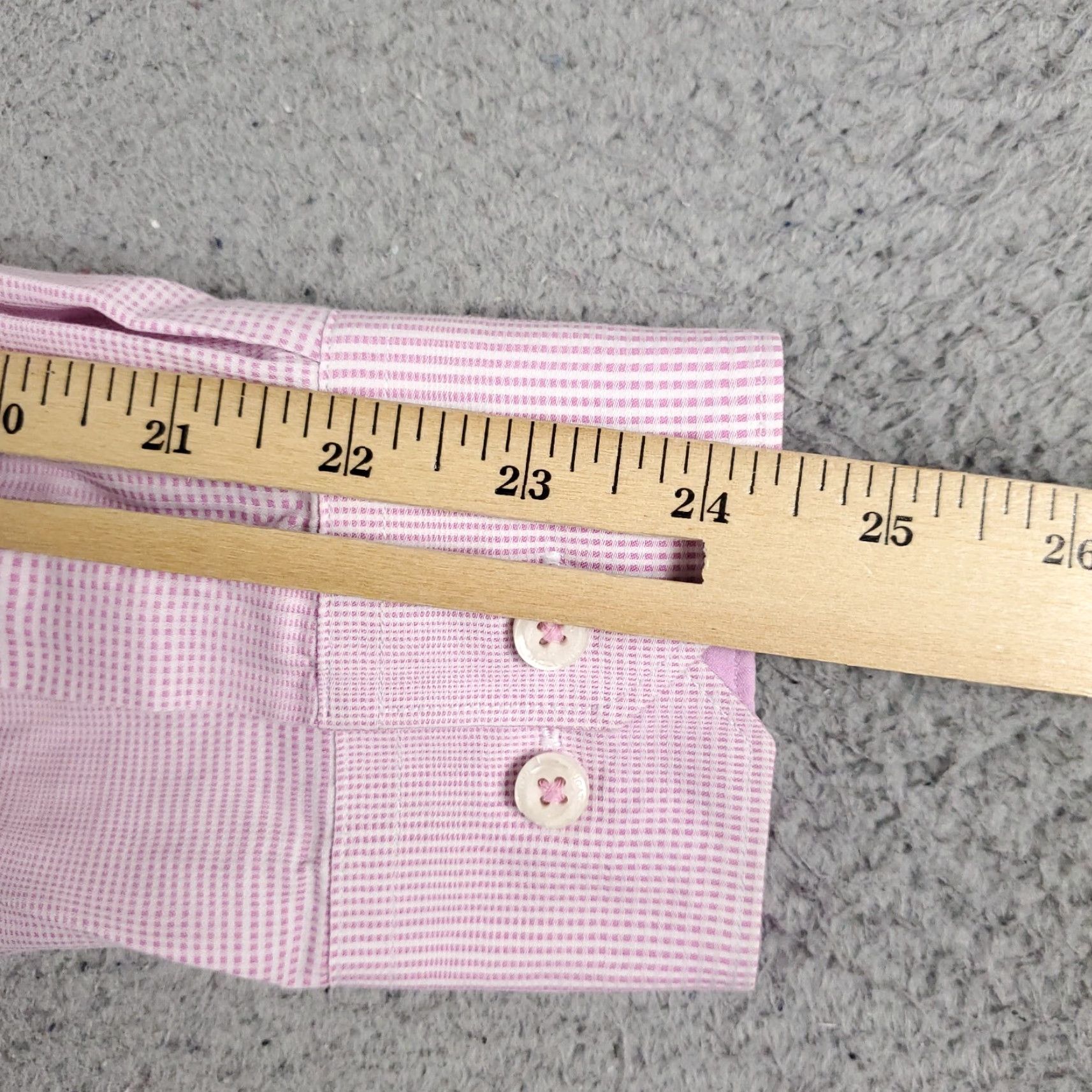 BUGATCHI VINTAGE Bugatchi Uomo Dress Shirt Men 16 Pink Long Sleeve Business Formal Casual Workwear Size 42R - 6 Thumbnail