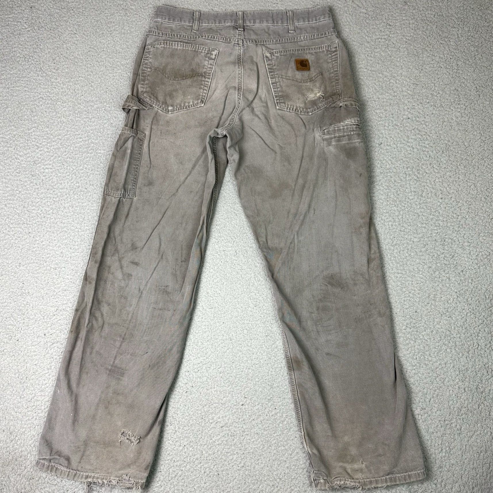 Carhartt Carhartt Pants Mens 33x32 Gray Relaxed Fit Carpenter Size US 33 - 7 Thumbnail