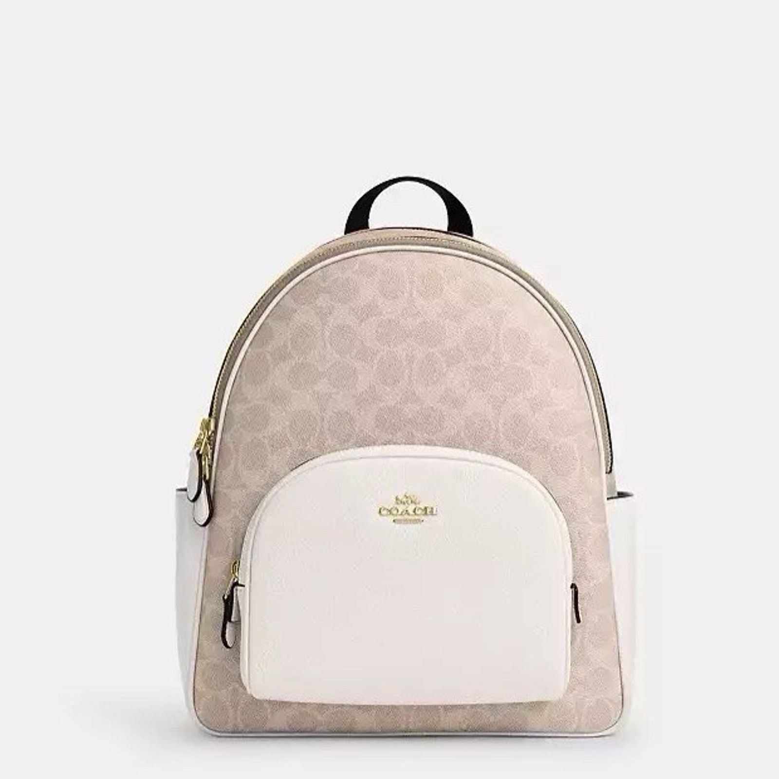 Coach NWT Coach Court Backpack CZ176 Gold/Sand/Chalk Size ONE SIZE - 2 Thumbnail