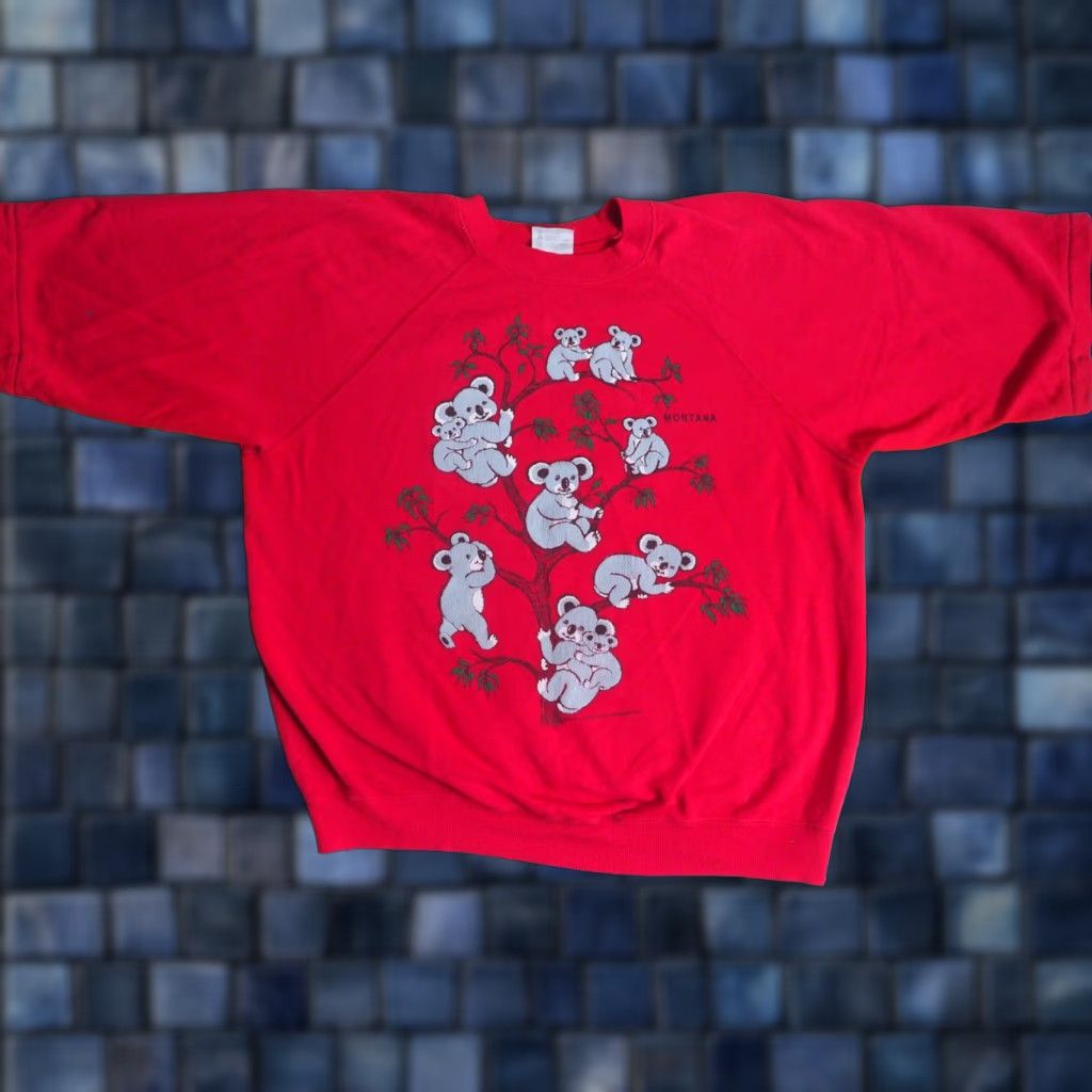 Hanes **VTG 80s 90s Hanes Koala Nature Red USA Pullover Sweatshirt XL** User: VTG 80s 90s Hanes Koala Nature Red USA Pullover Sweatshirt XL Size US XL / EU 56 / 4 - 1 Thumbnail
