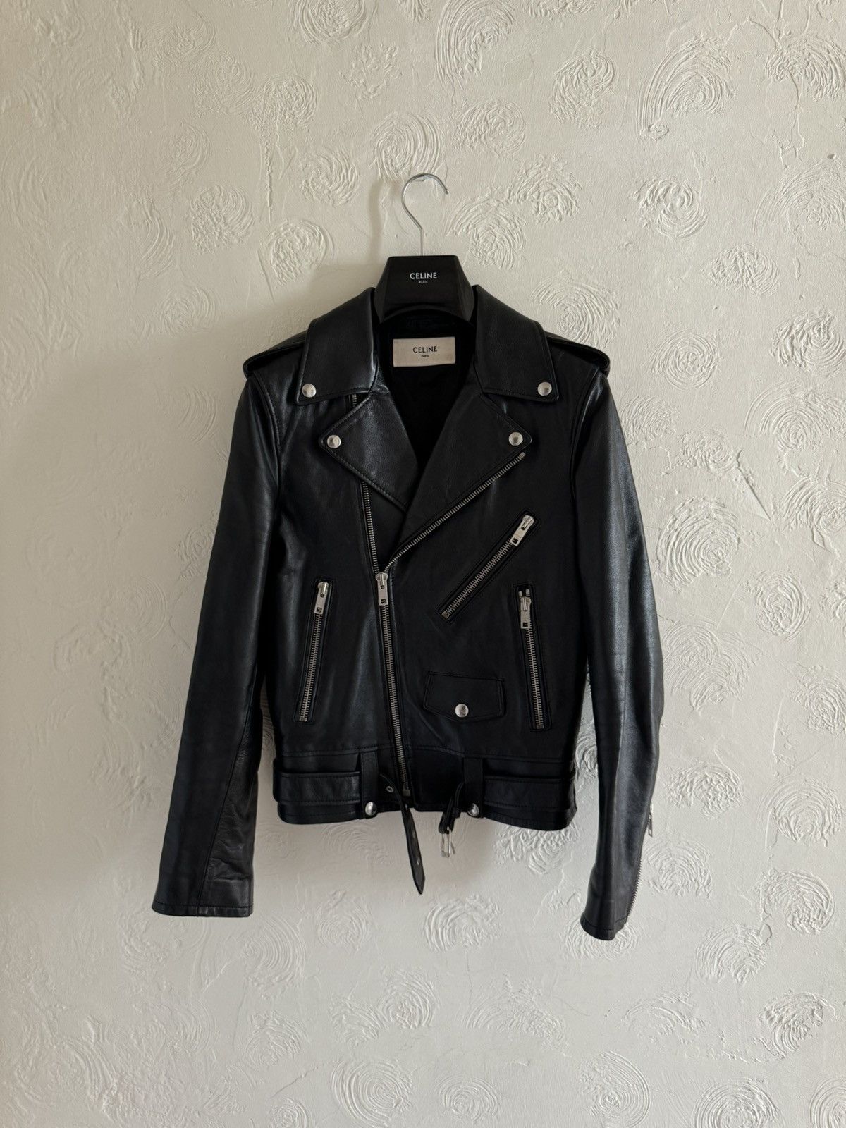 Celine × Hedi Slimane Celine Leather Jacket Biker Motorcycle 44 Size US S / EU 44-46 / 1 - 2 Thumbnail