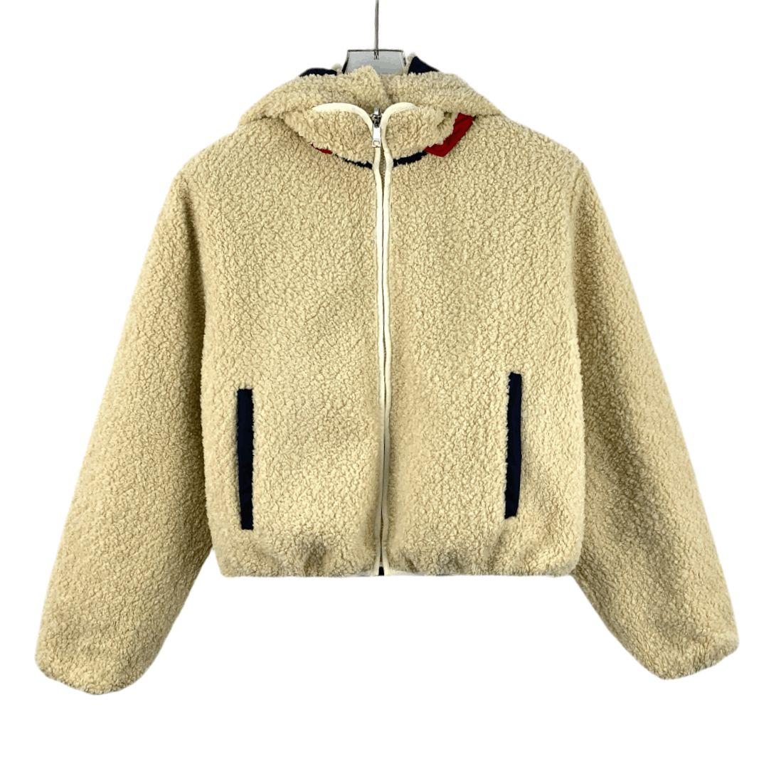 Gucci Gucci Navy Shearling-Lined Hooded Cotton Jacket (Size S) Size US S / EU 44-46 / 1 - 5 Thumbnail