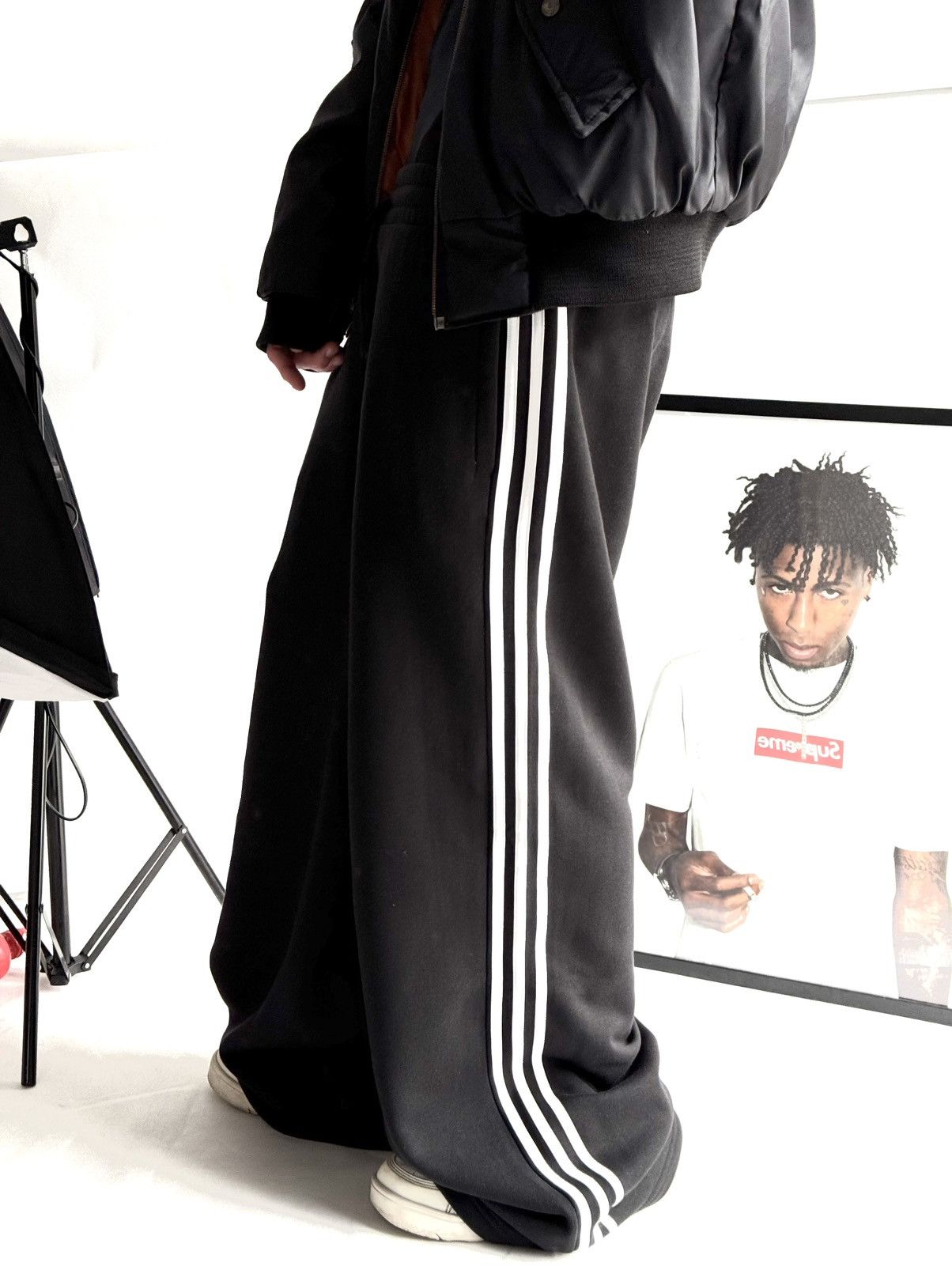 Adidas Adidas Balenciaga Style baggy Track Pants Hype Sweatpants Size US 32 / EU 48 - 13 Thumbnail
