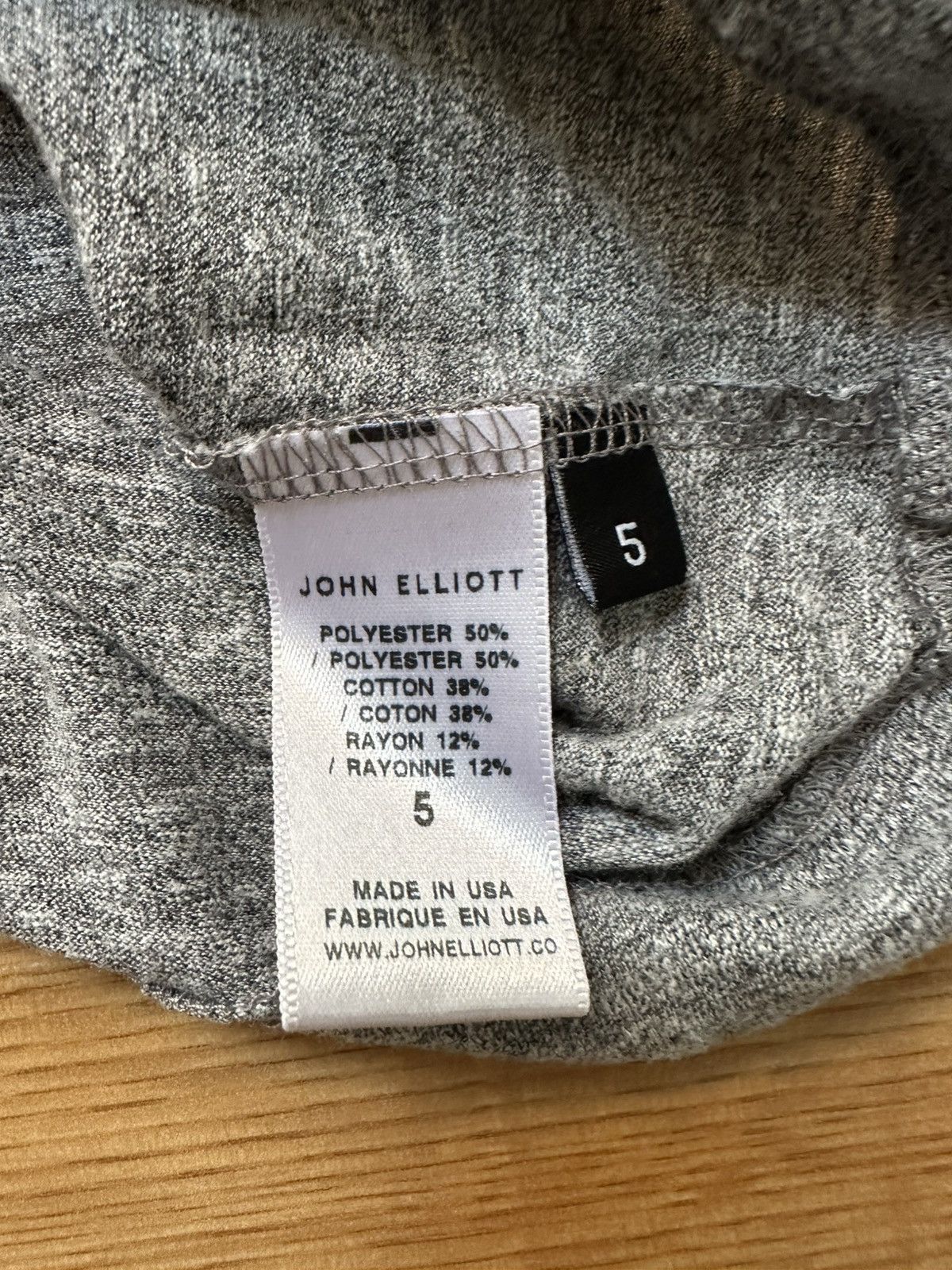 John Elliott John Elliott grey university l/s tee Size US XXL / EU 58 / 5 - 3 Thumbnail