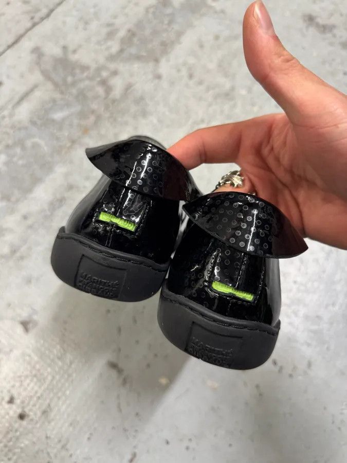 Marithe + Francois Girbaud Marithé + François Girbaud Circle Black Leather Low Top Sneakers Size US 7 / IT 37 - 6 Thumbnail